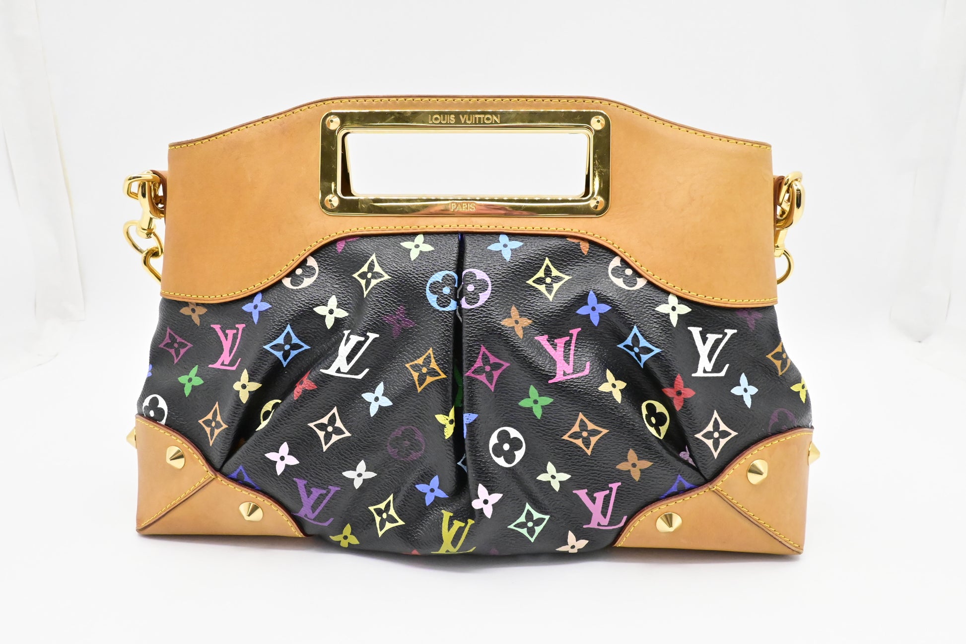 Louis Vuitton Judy MM Monogram Canvas Black Multicolor Handbag