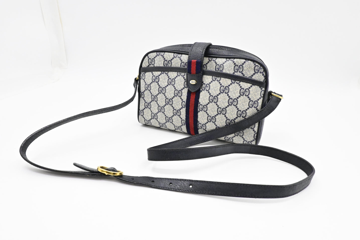 Gucci GG Supreme Canvas Blue Small Crossbody Bag