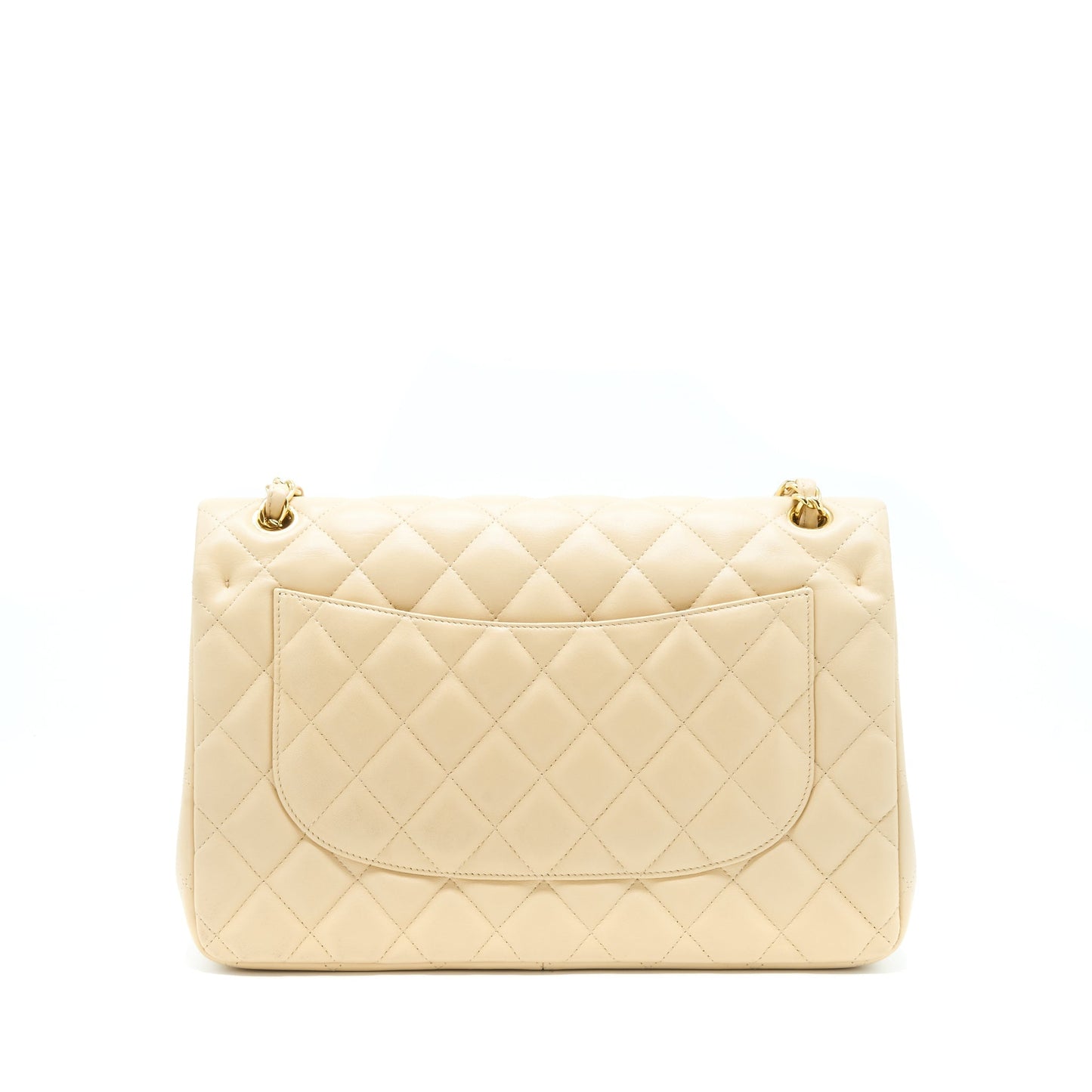 Chanel Jumbo Classic Double Flap Lambskin LGHW Beige Shoulder Bag