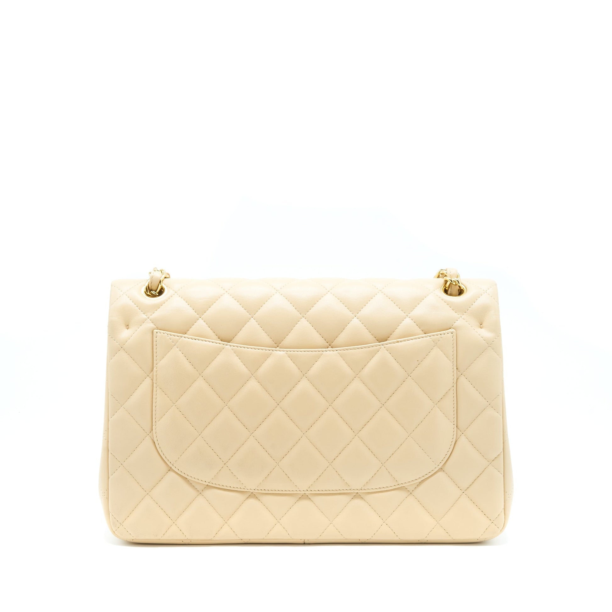 Chanel Jumbo Classic Double Flap Lambskin LGHW Beige Shoulder Bag