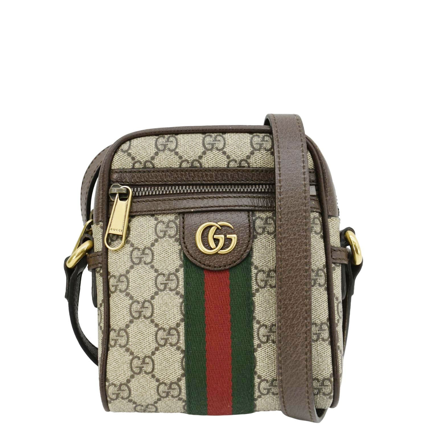Gucci Ophidia Messenger Bag Canvas Brown Crossbody Bag