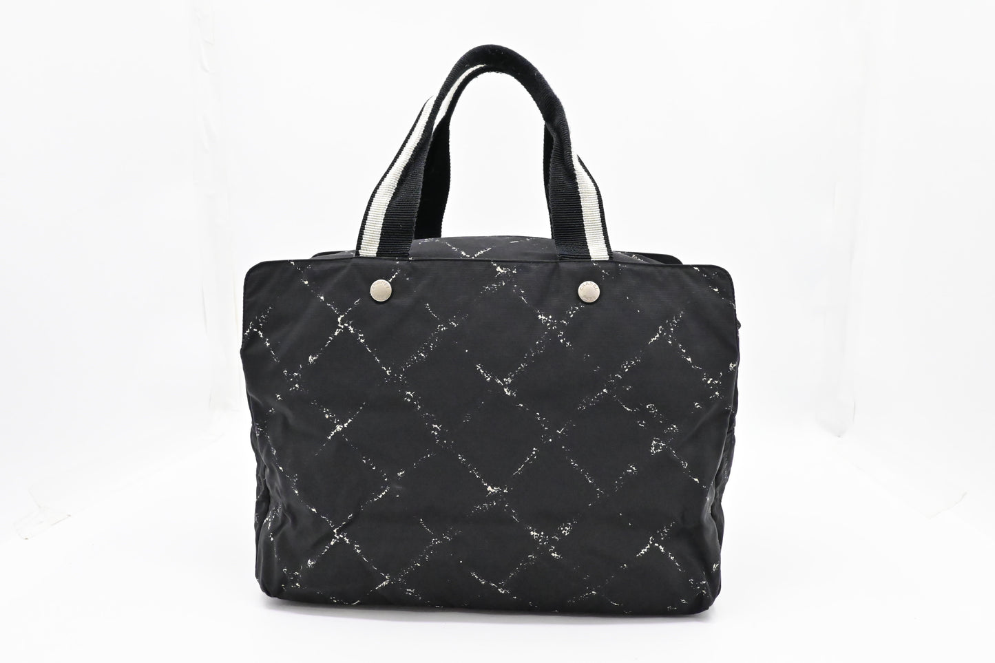 Chanel Line Black Canvas Travel Bag