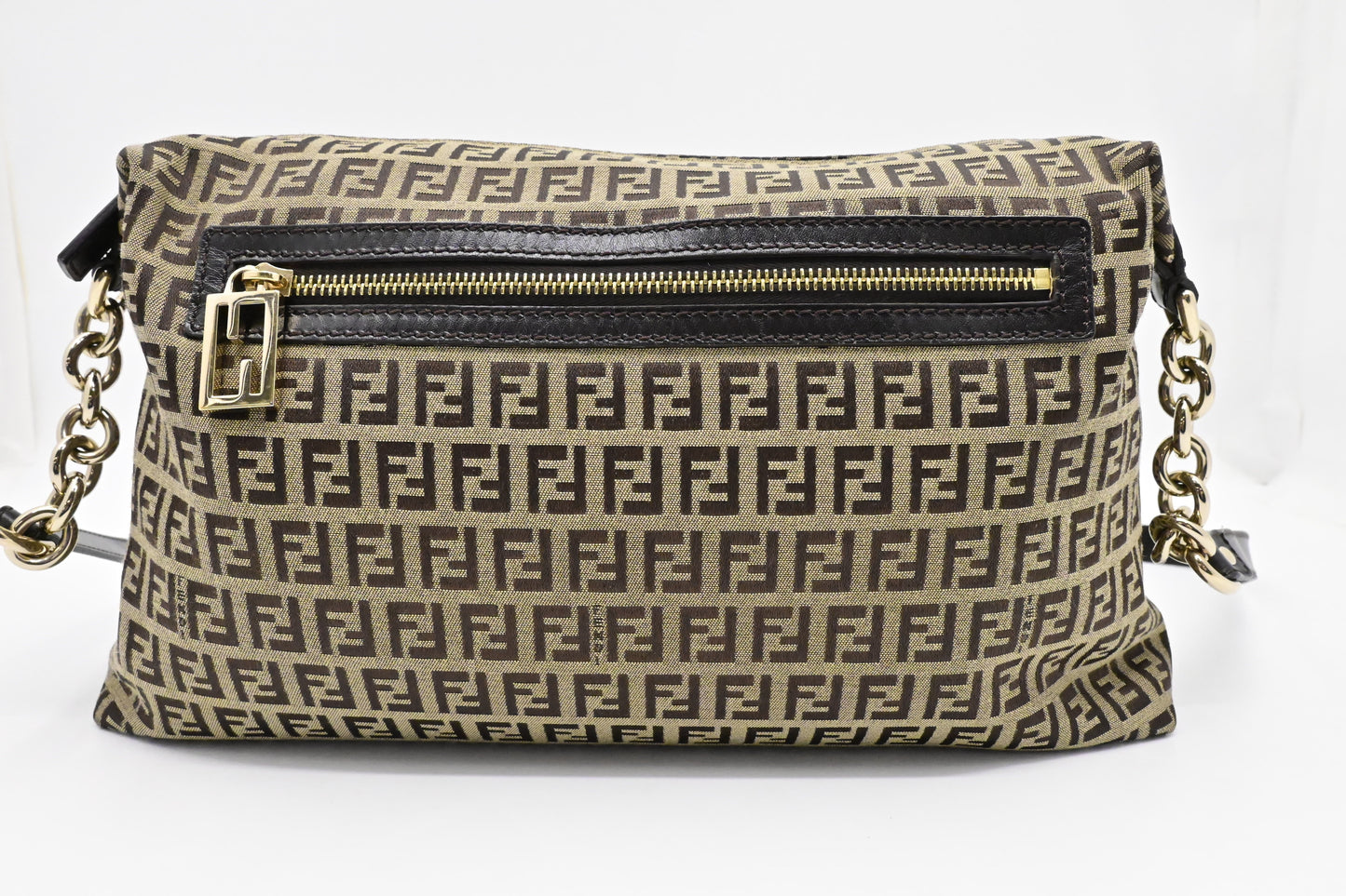 Fendi Crossbody Bag In Zucchino Canvas Brown