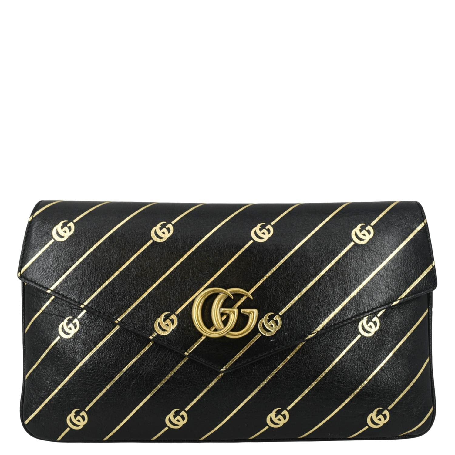 Gucci Thiara Medium Double Smooth Satchel Bag Leather Black Travel Bag