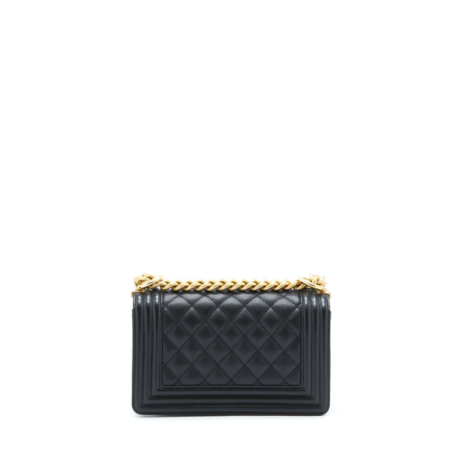 Chanel Boy Caviar GHW Black Small Handbag