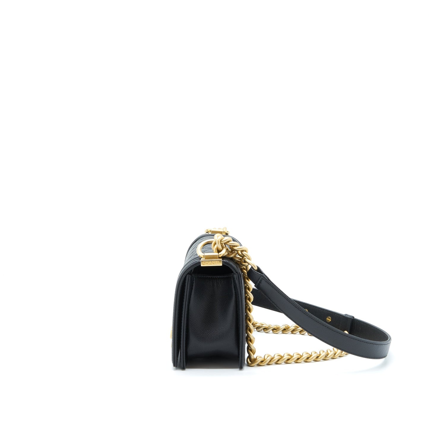 Chanel Boy Caviar GHW Black Small Handbag