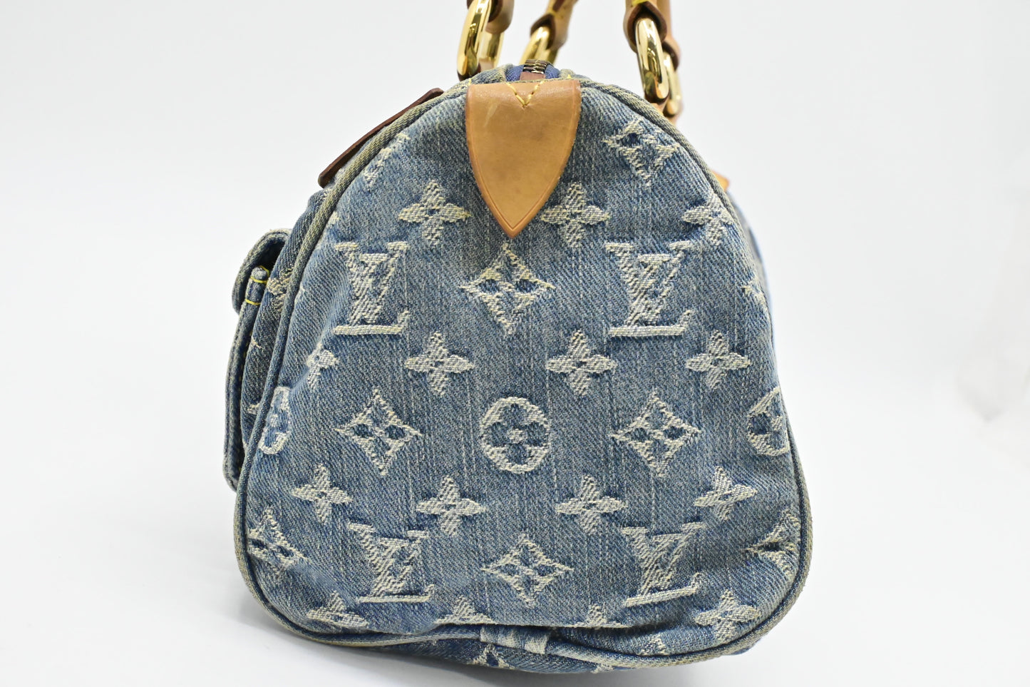 Louis Vuitton Neo Speedy Denim Monogram Handbag Denim 3