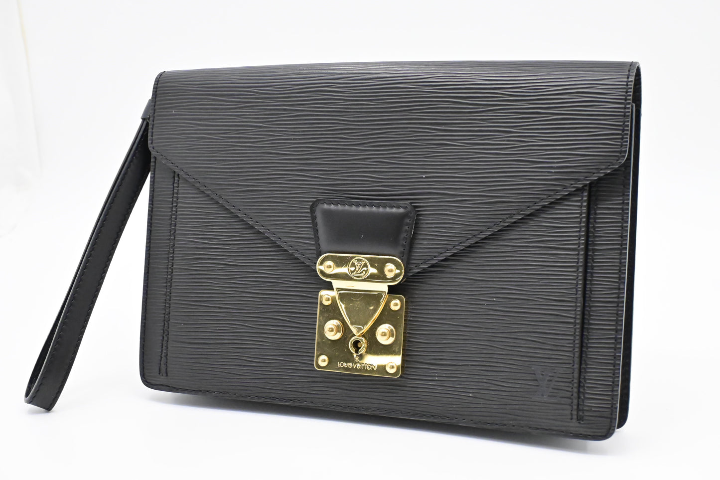Louis Vuitton Sellier Dragonne Black Leather Epi Key Chain
