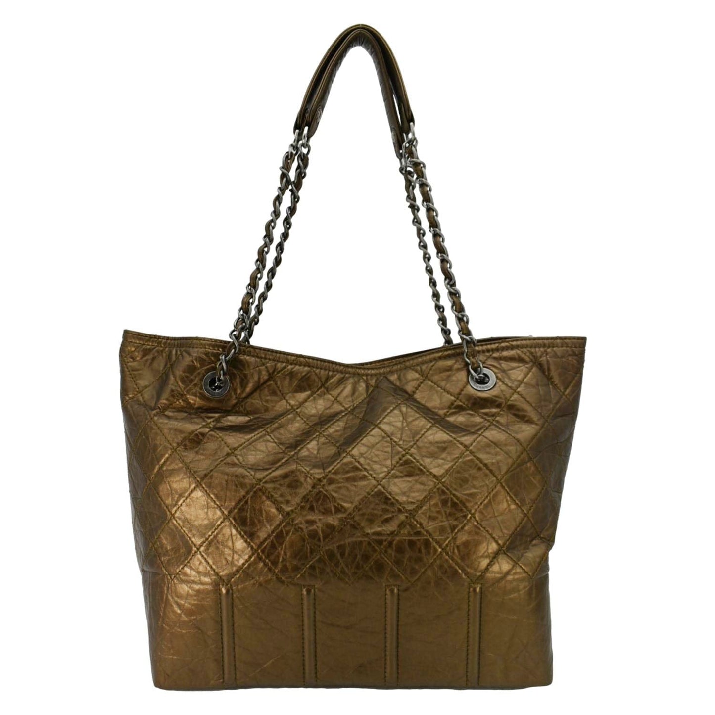 Chanel Shopping Moscow Quilted Bronze Leather Calfskin Travel Bag
