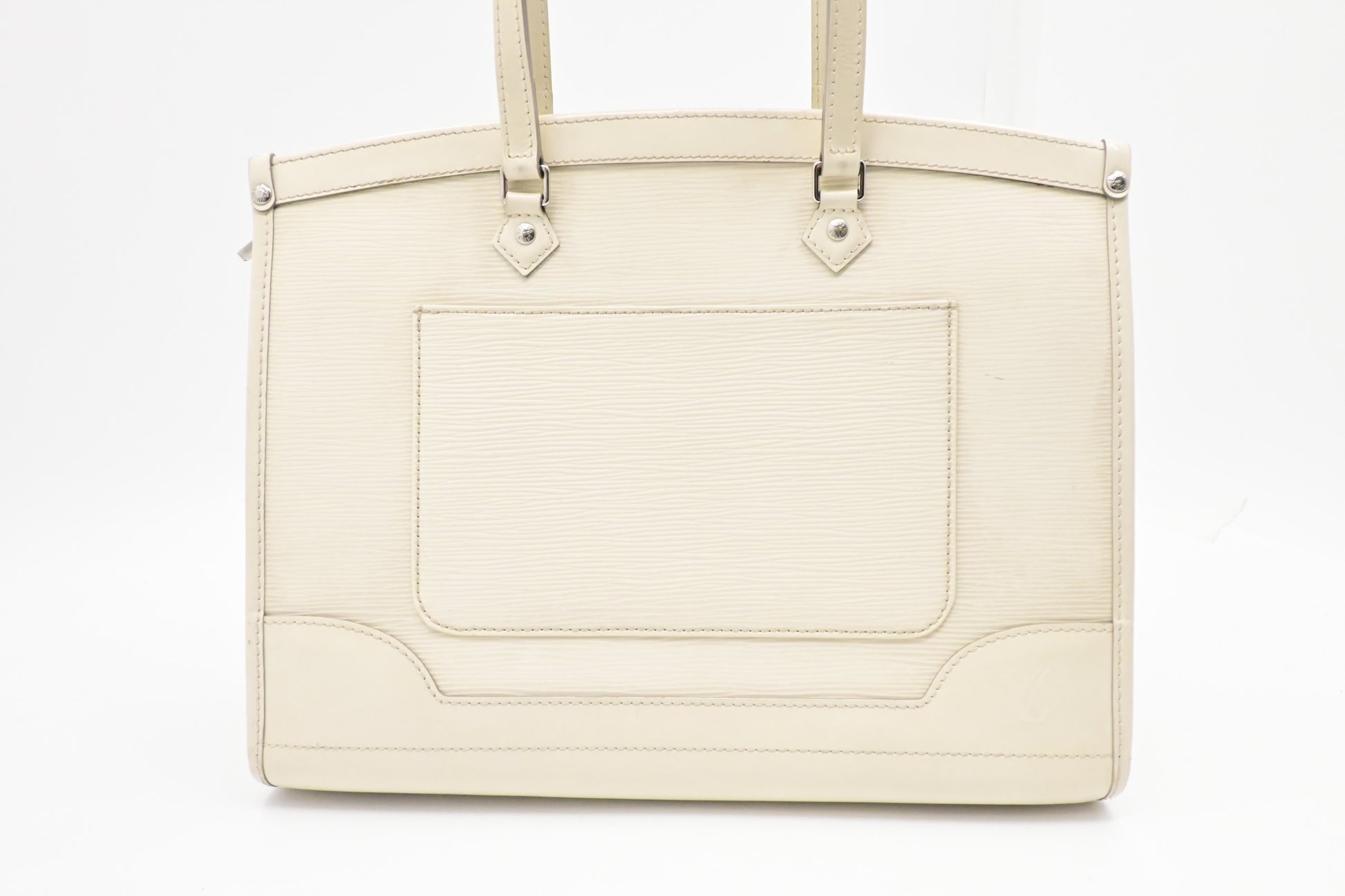 Louis Vuitton Madeleine GM Epi Leather White Handbag