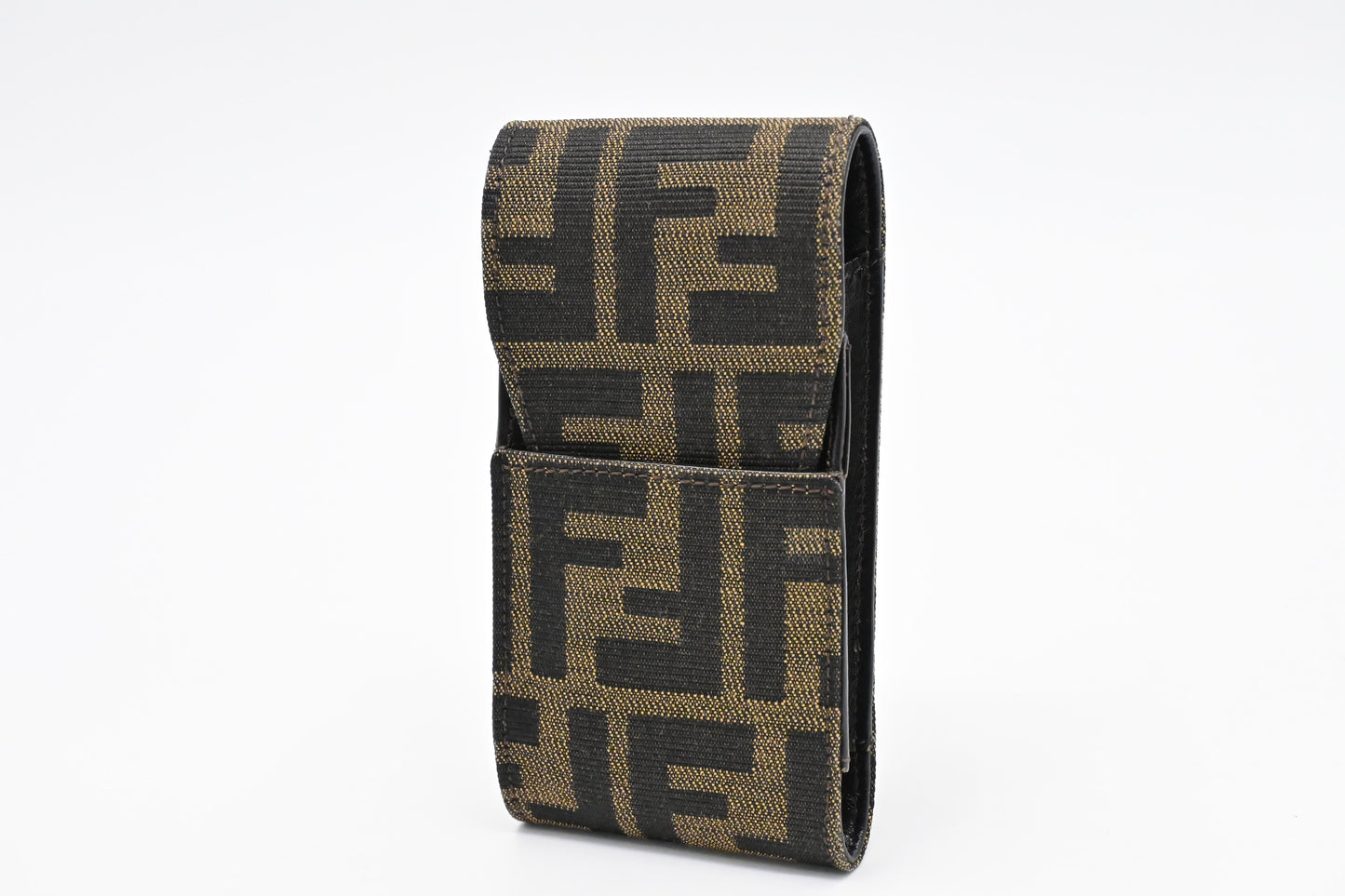 Fendi Cigarette Case In Zucca Handbag Canvas Travel Bag