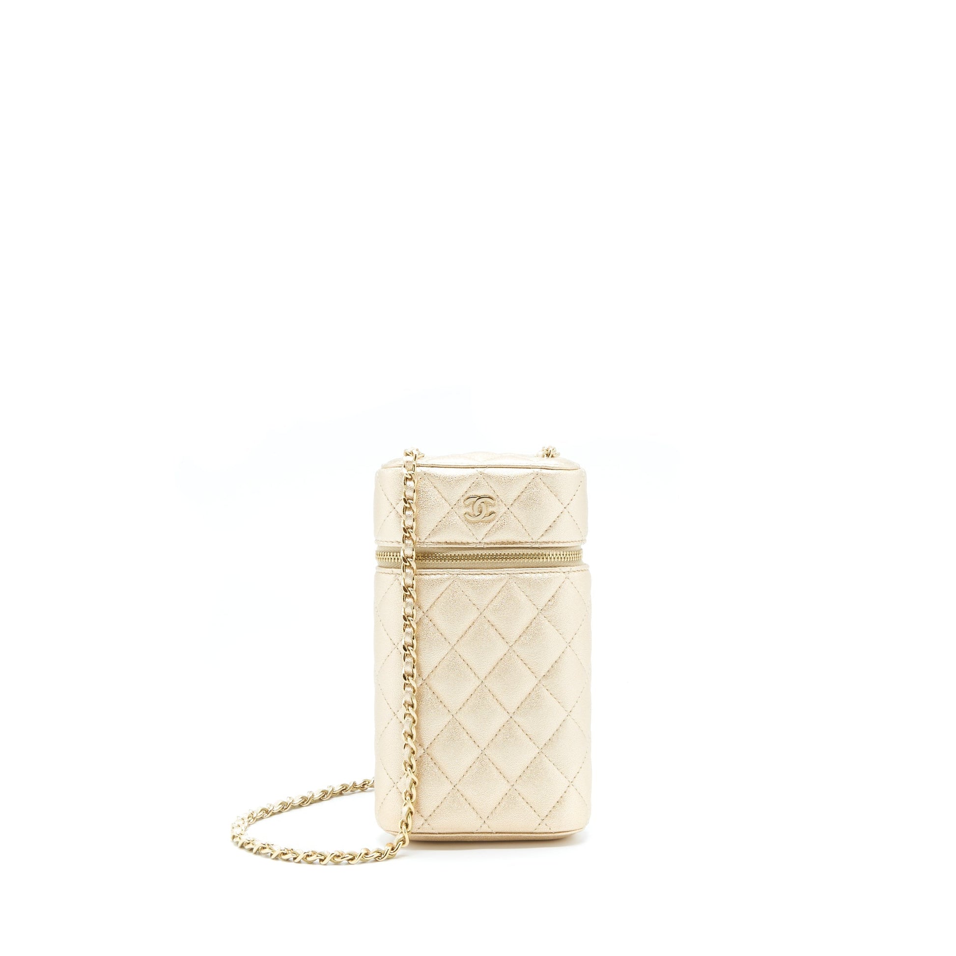 Chanel Classic Vanity Phone Holder Lambskin GHW Gold Handbag