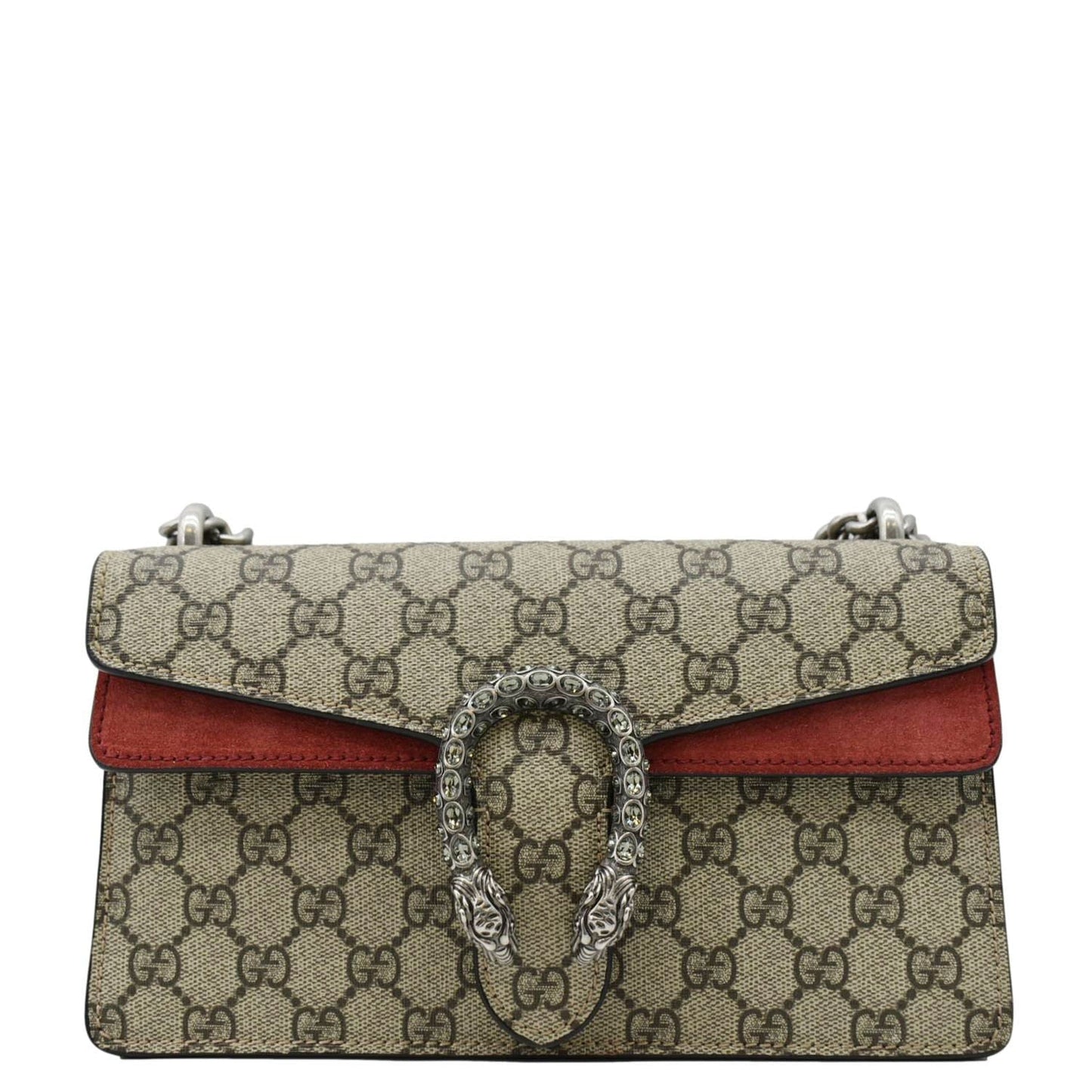 Gucci Dionysus Small Rectangular Supreme Shoulder Bag Canvas Beige