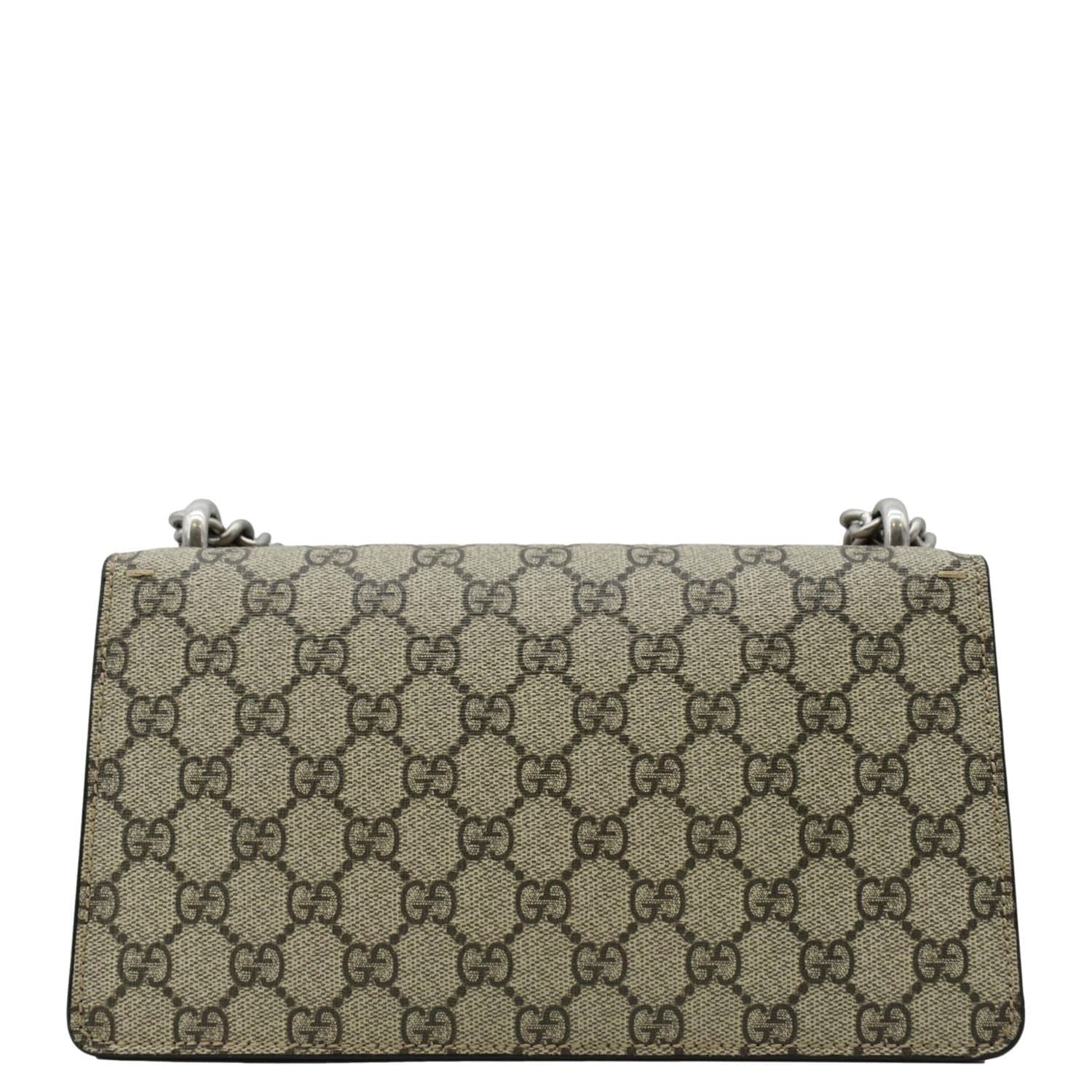 Gucci Dionysus Small Rectangular Supreme Shoulder Bag Canvas Beige