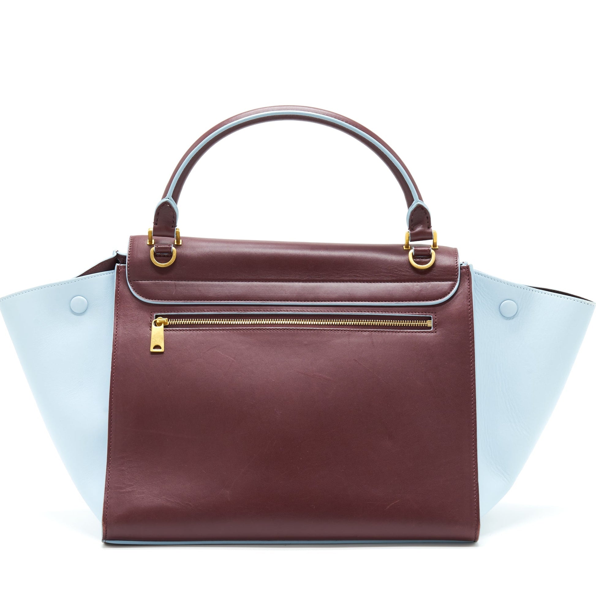 Celine Trapeze Purse Burgundy Light Handbag Blue Travel Bag