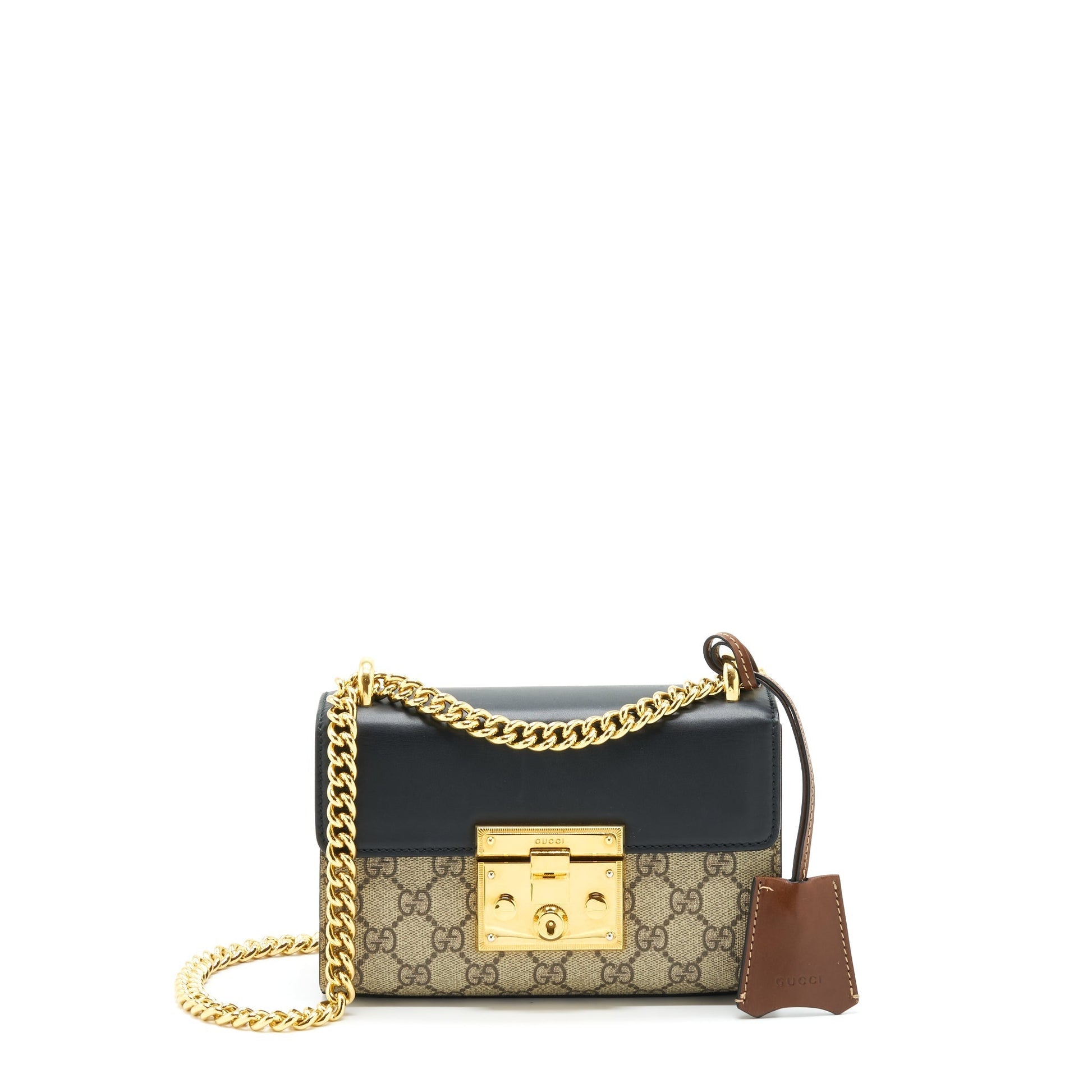 Gucci Padlock Shoulder Bag Supreme Canvas Black