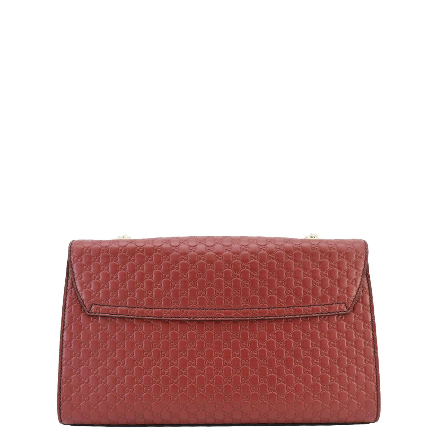Gucci Emily ssima Chain Shoulder Bag Leather Red