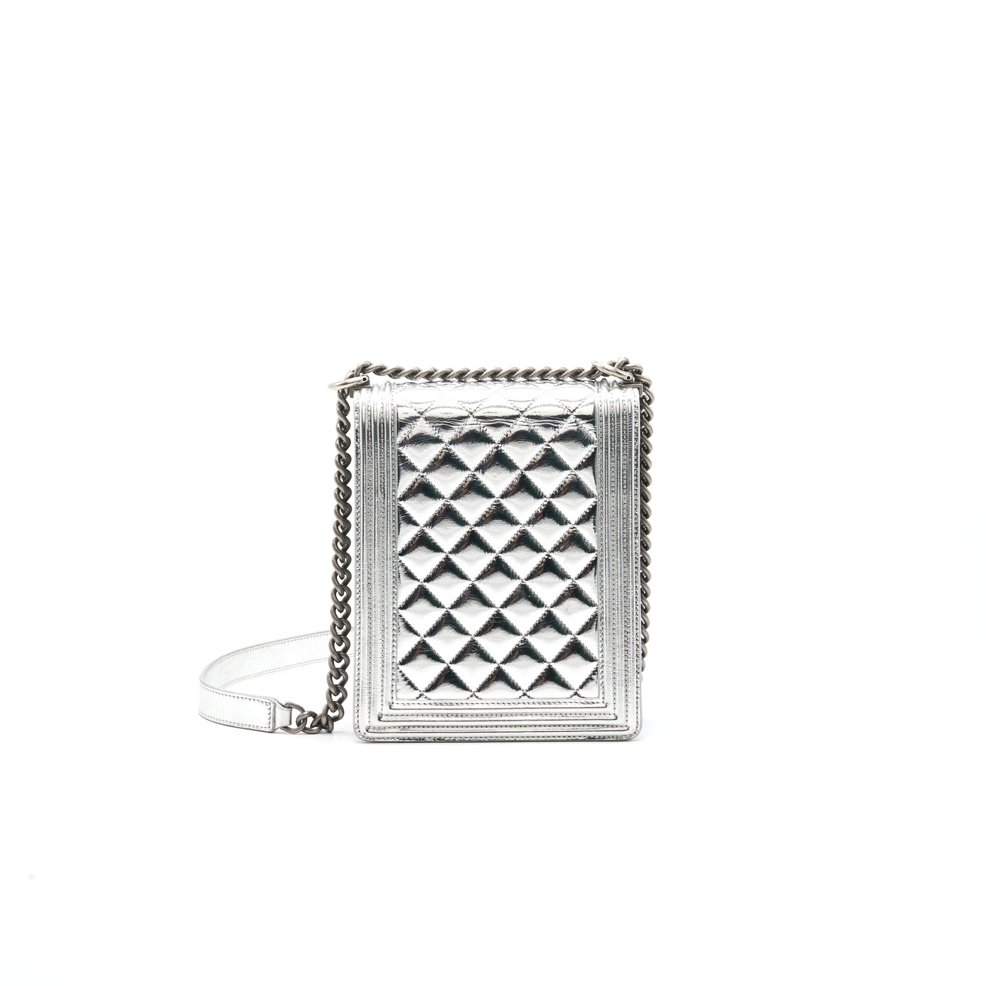 Chanel Boy Chanel Leboy Silver with Ruthenium Hardware
