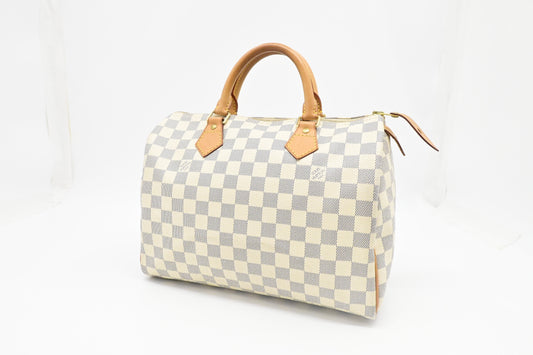 Louis Vuitton Speedy 30 Azur Canvas Damier Handbag Canvas 2