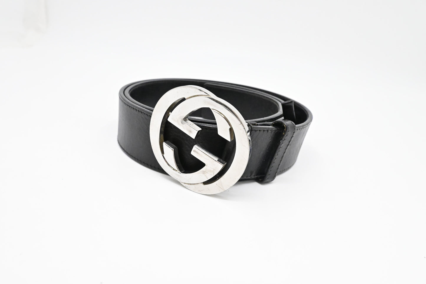 Gucci Black Leather 2 Belt