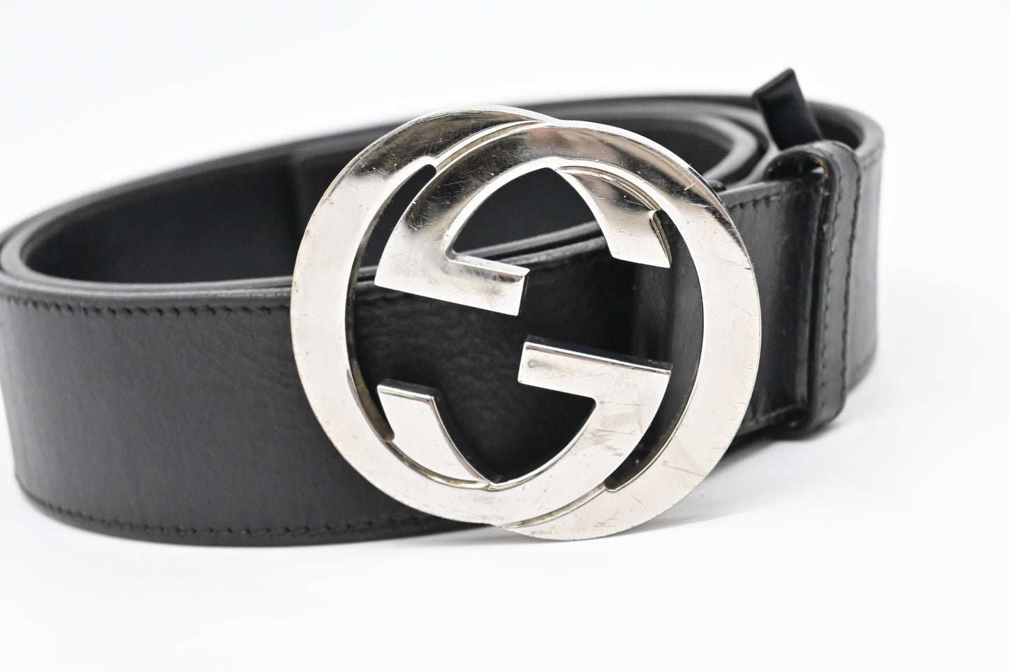 Gucci Black Leather 2 Belt