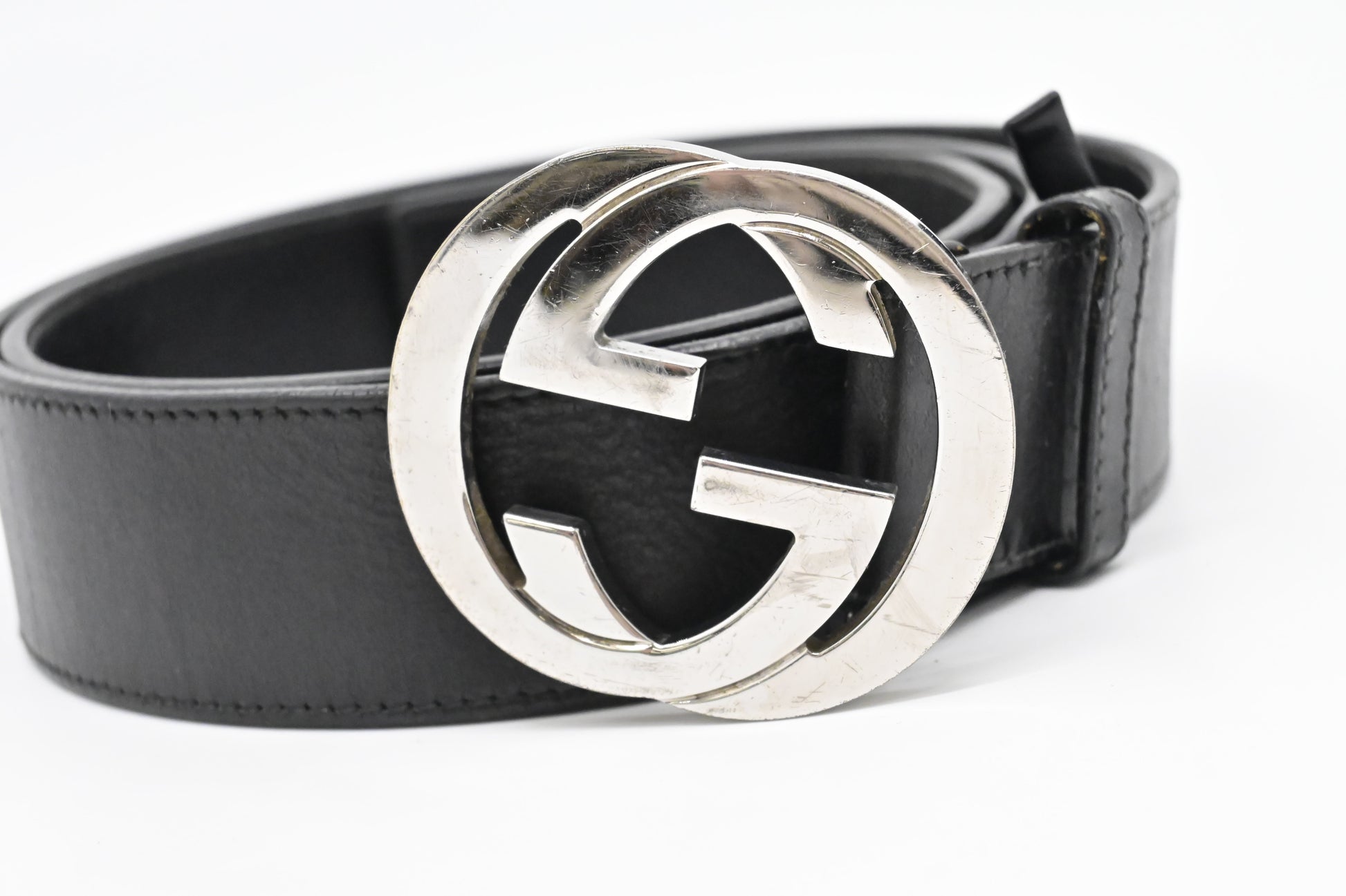 Gucci Black Leather 2 Belt