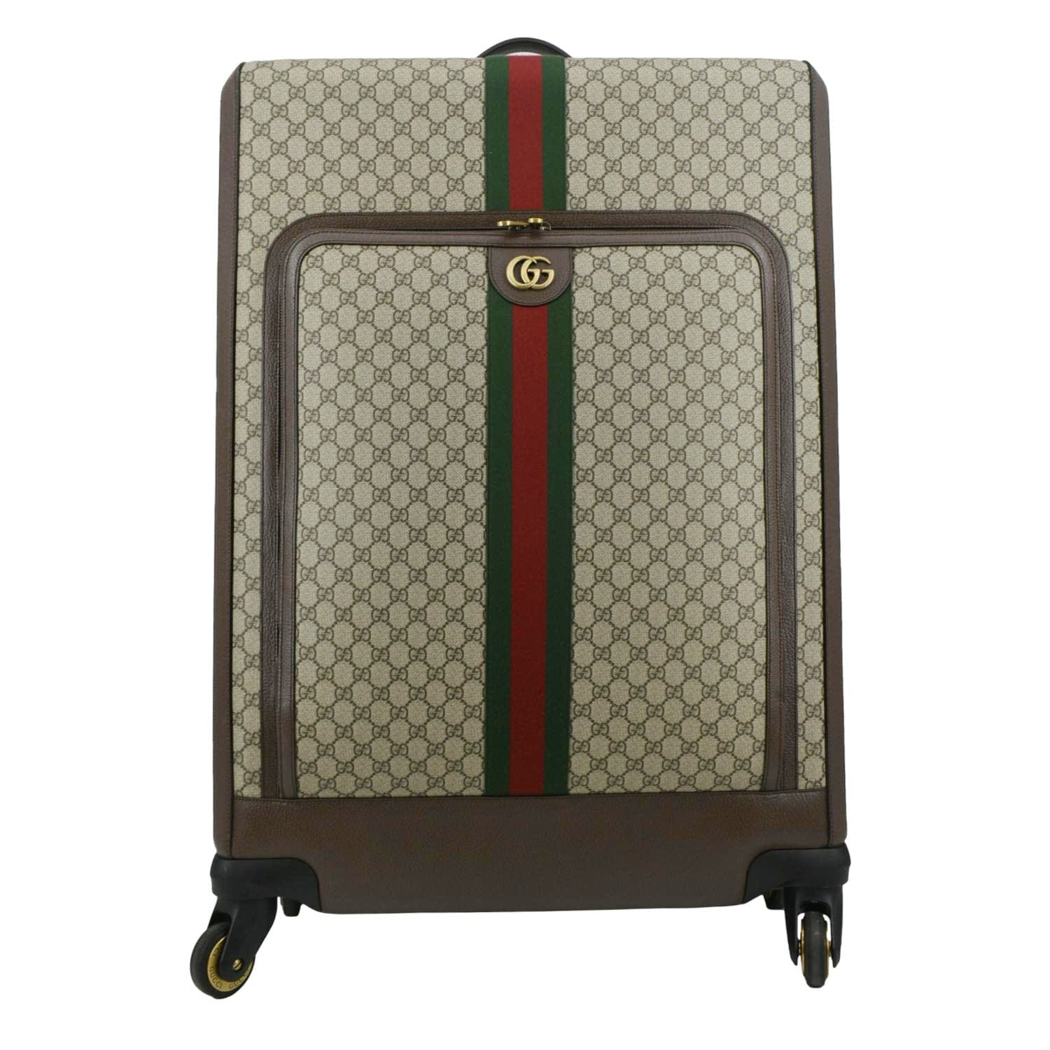 Gucci Ophidia Trolley Supreme Travel Bag Canvas Beige