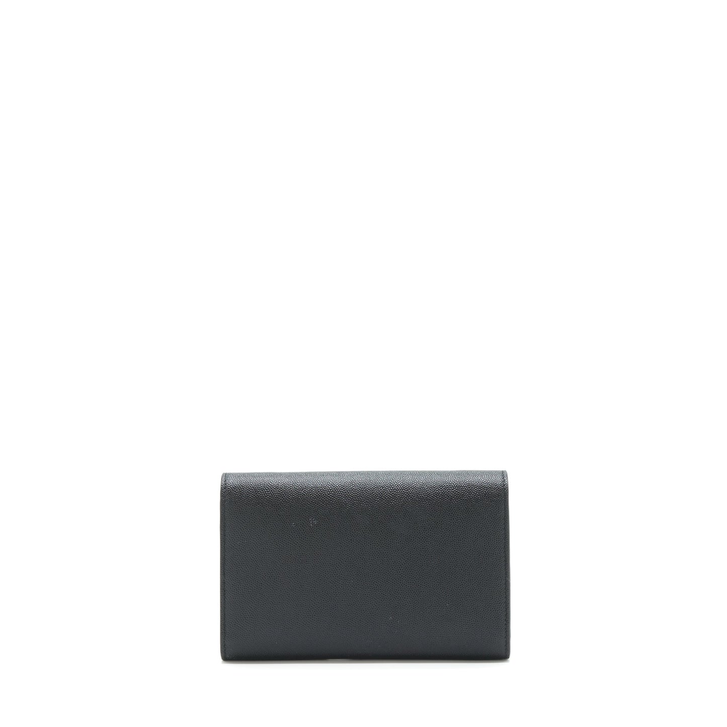 YSL Saint Laurent Envelop Crossbody Purse Grained Calfskin Black Small Crossbody Bag