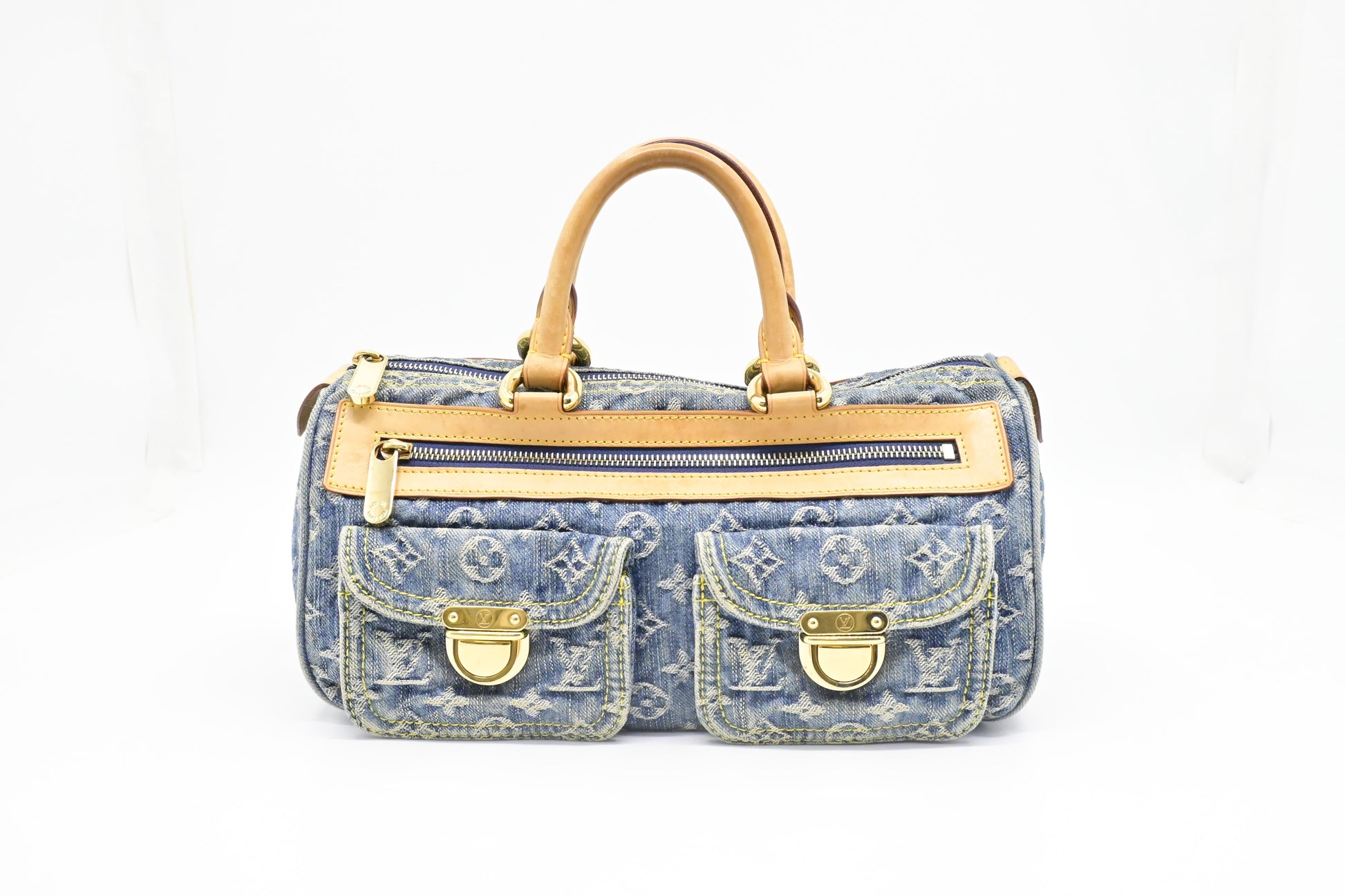 Louis Vuitton Neo Speedy Denim Canvas Blue Handbag