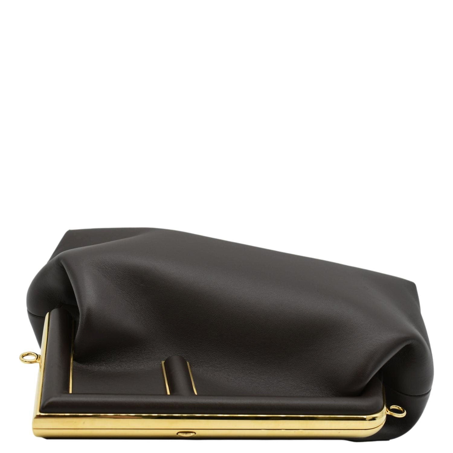 Fendi First Shoulder Bag Dark Leather Brown Medium