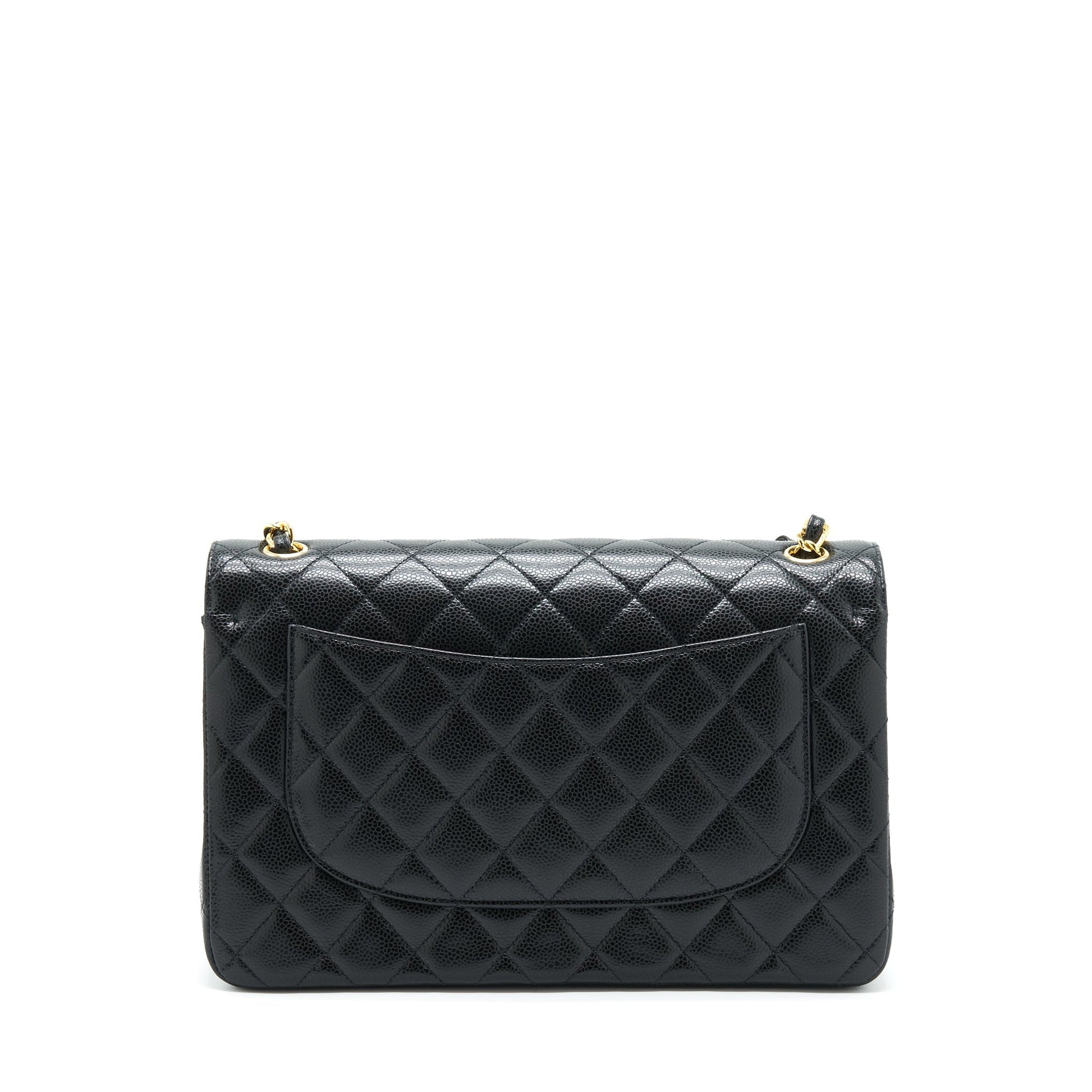 Chanel Jumbo Classic Double Flap Caviar GHW Black Shoulder Bag