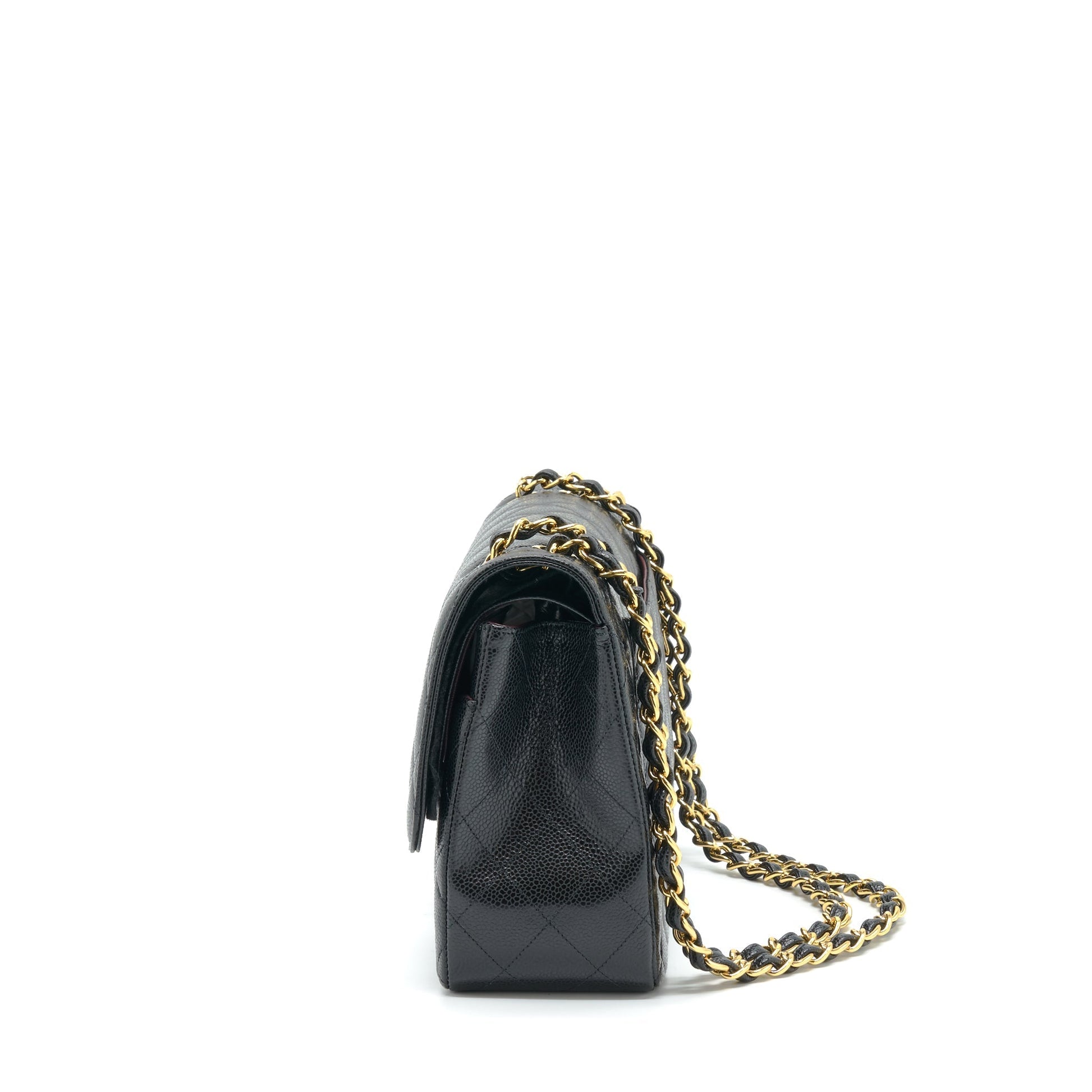 Chanel Jumbo Classic Double Flap Caviar GHW Black Shoulder Bag