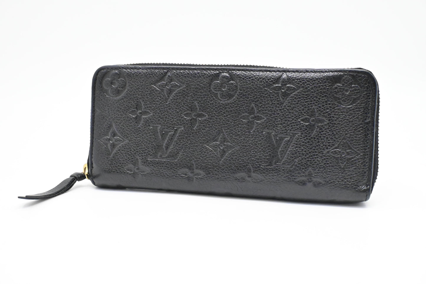 Louis Vuitton Clemence Empreinte Leather Noir Wallet Case Leather 1