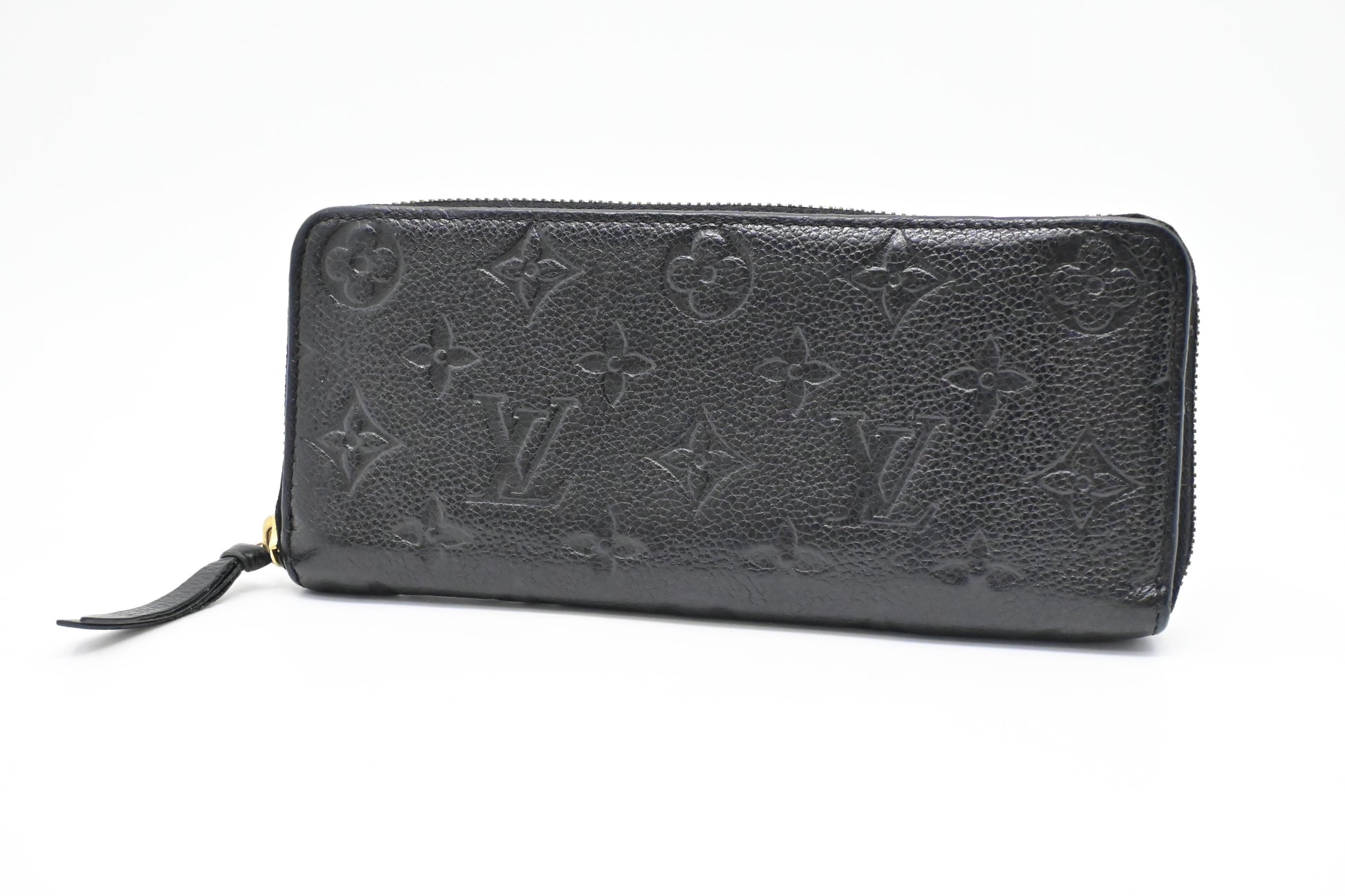 Louis Vuitton Clemence Empreinte Leather Noir Wallet Case Leather 1