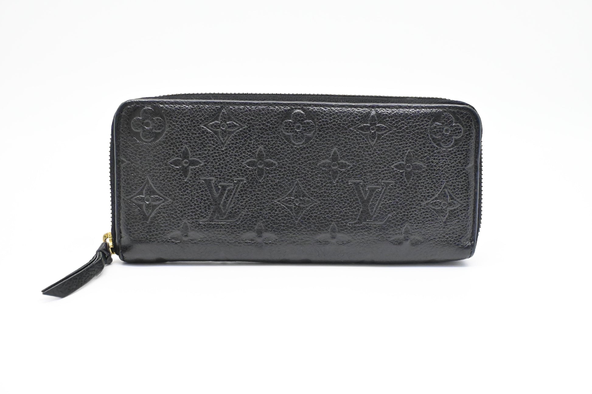 Louis Vuitton Clemence Empreinte Leather Noir Wallet Case Leather 1