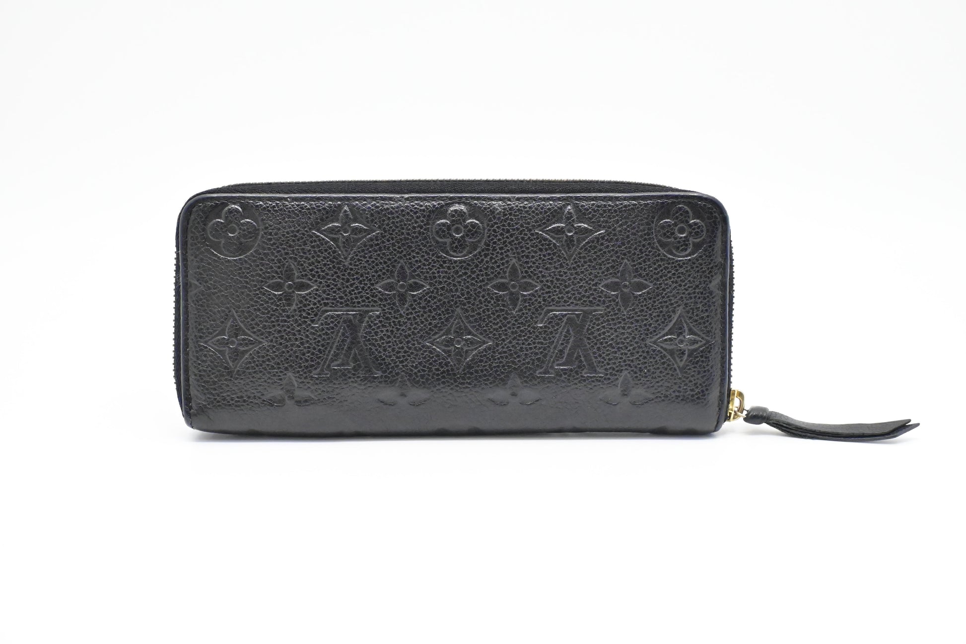 Louis Vuitton Clemence Empreinte Leather Noir Wallet Case Leather 1