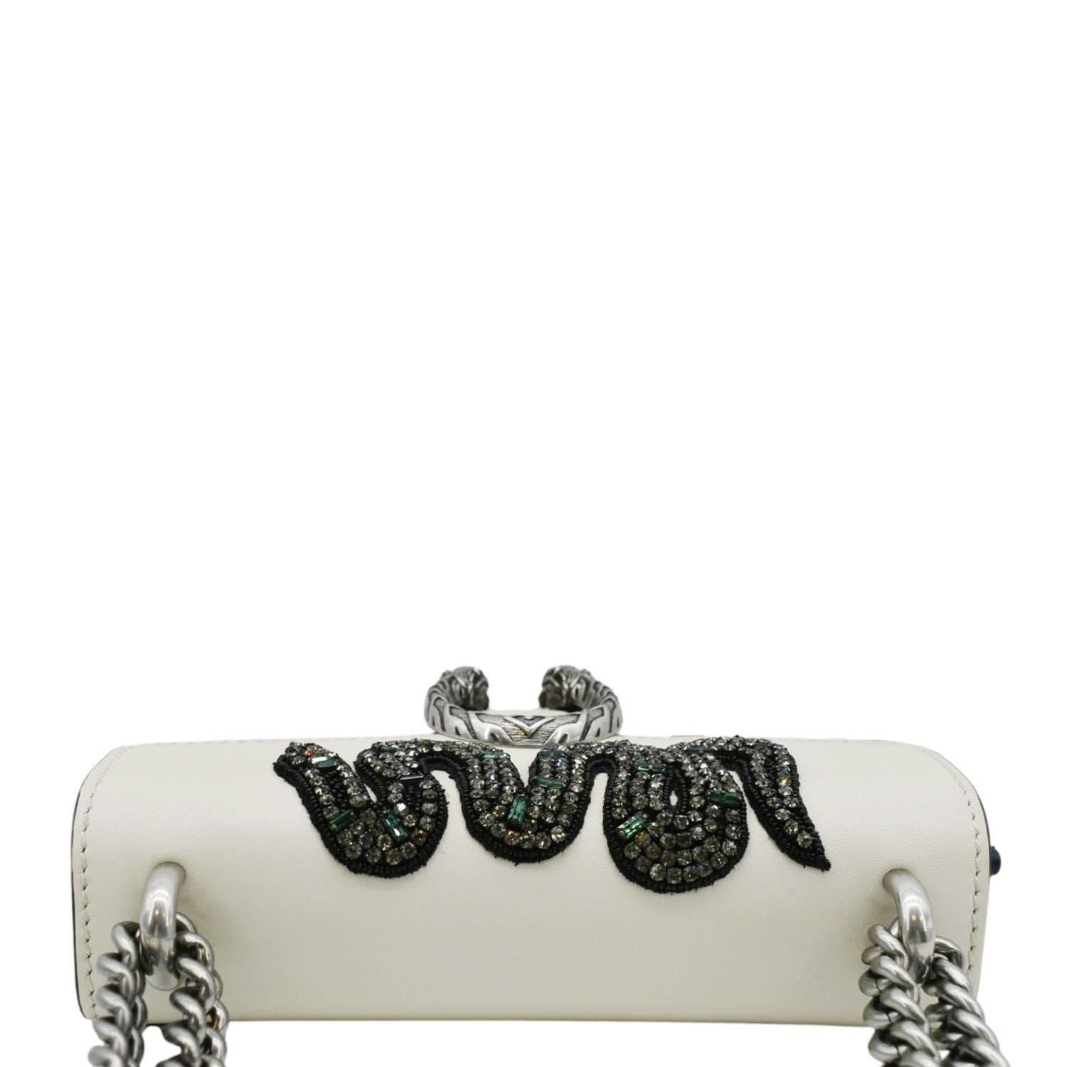Gucci Dionysus Embroidered Snake Shoulder Bag Leather