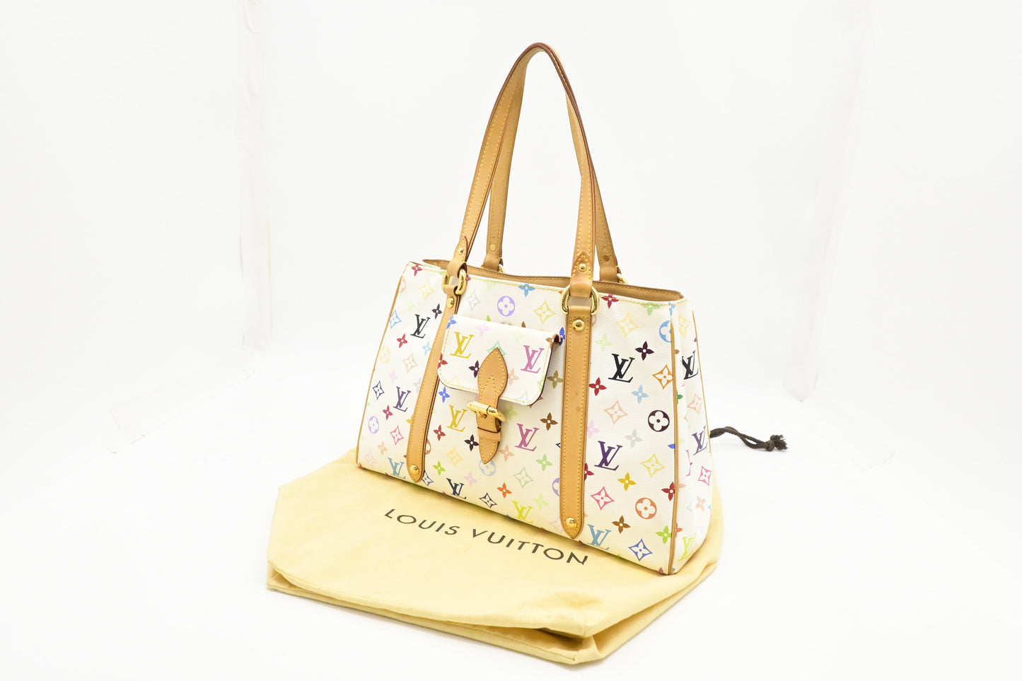 Louis Vuitton Aurelia Canvas White Multicolor Handbag