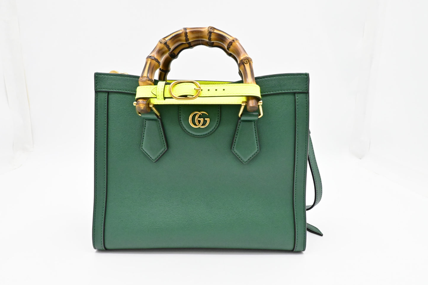 Gucci Diana Leather Green Medium Tote Bag