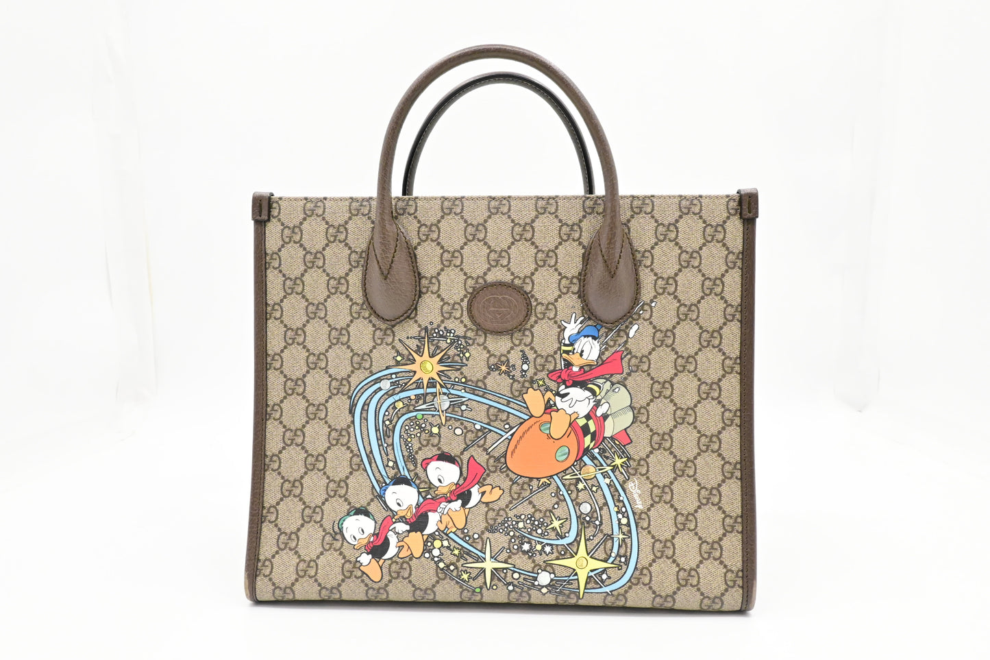 Gucci x Disney Donald Duck 2way GG Supreme Canvas Travel Bag