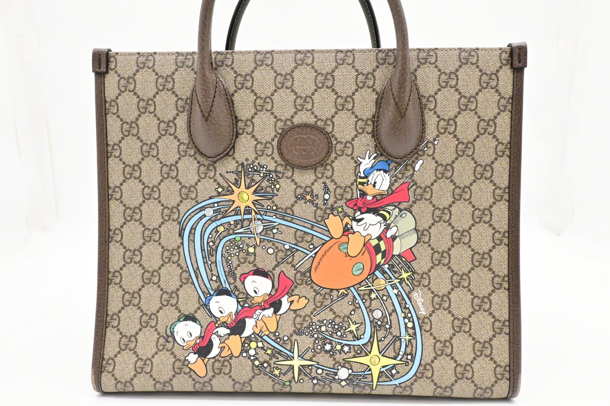 Gucci x Disney Donald Duck 2way GG Supreme Canvas Travel Bag