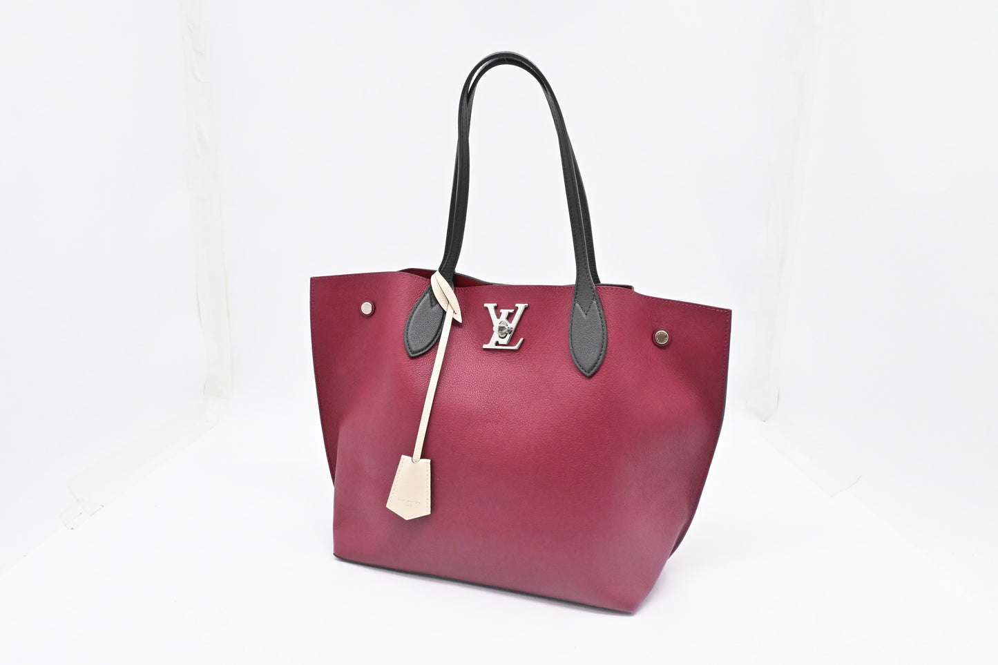 Louis Vuitton Lockme Go Leather Red Pink Tote Bag