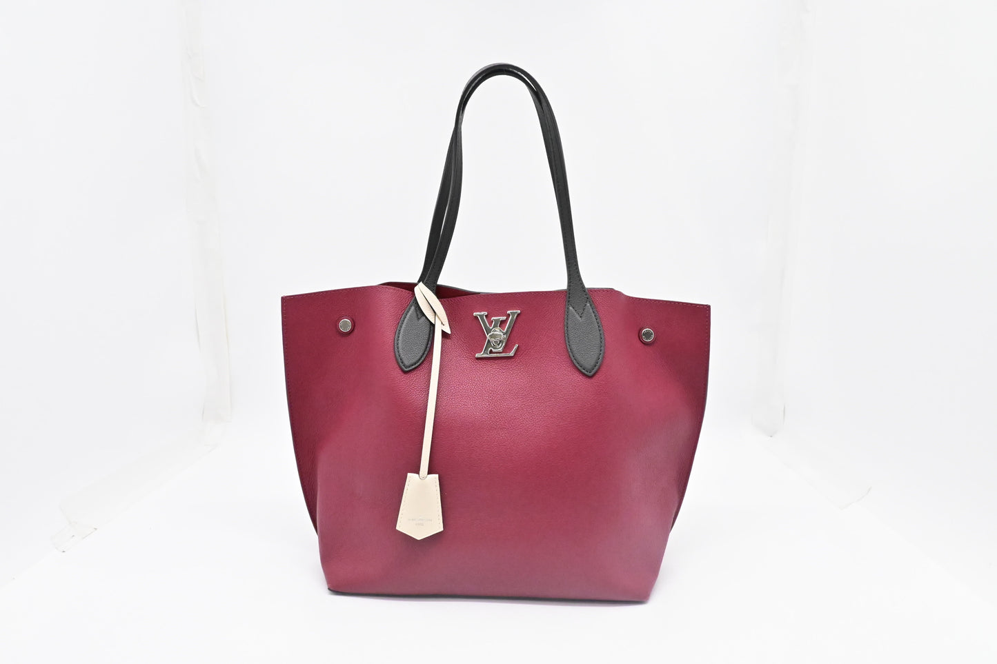 Louis Vuitton Lockme Go Leather Red Pink Tote Bag