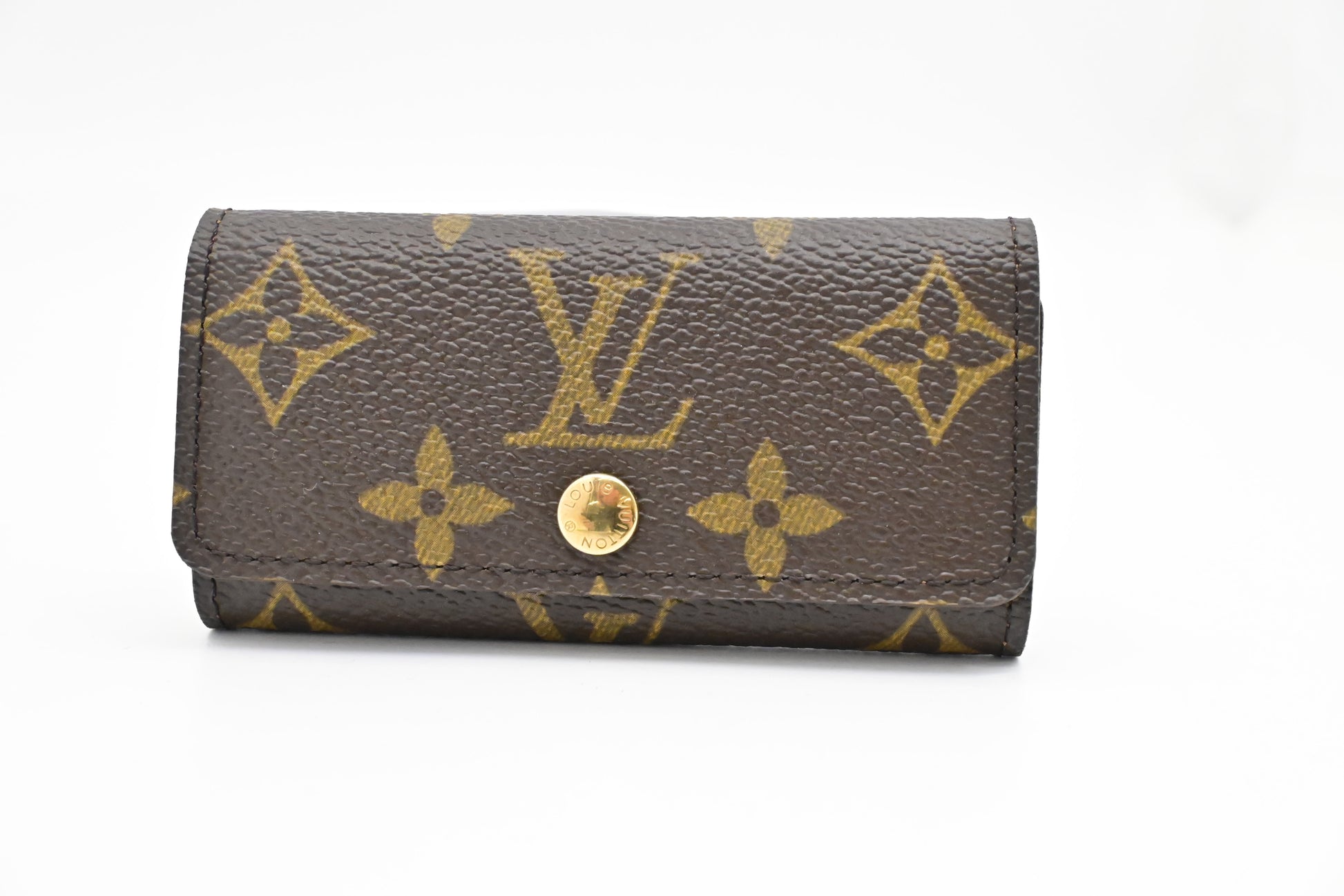 Louis Vuitton 4 Monogram Canvas Key Case Wallet Case Canvas 1