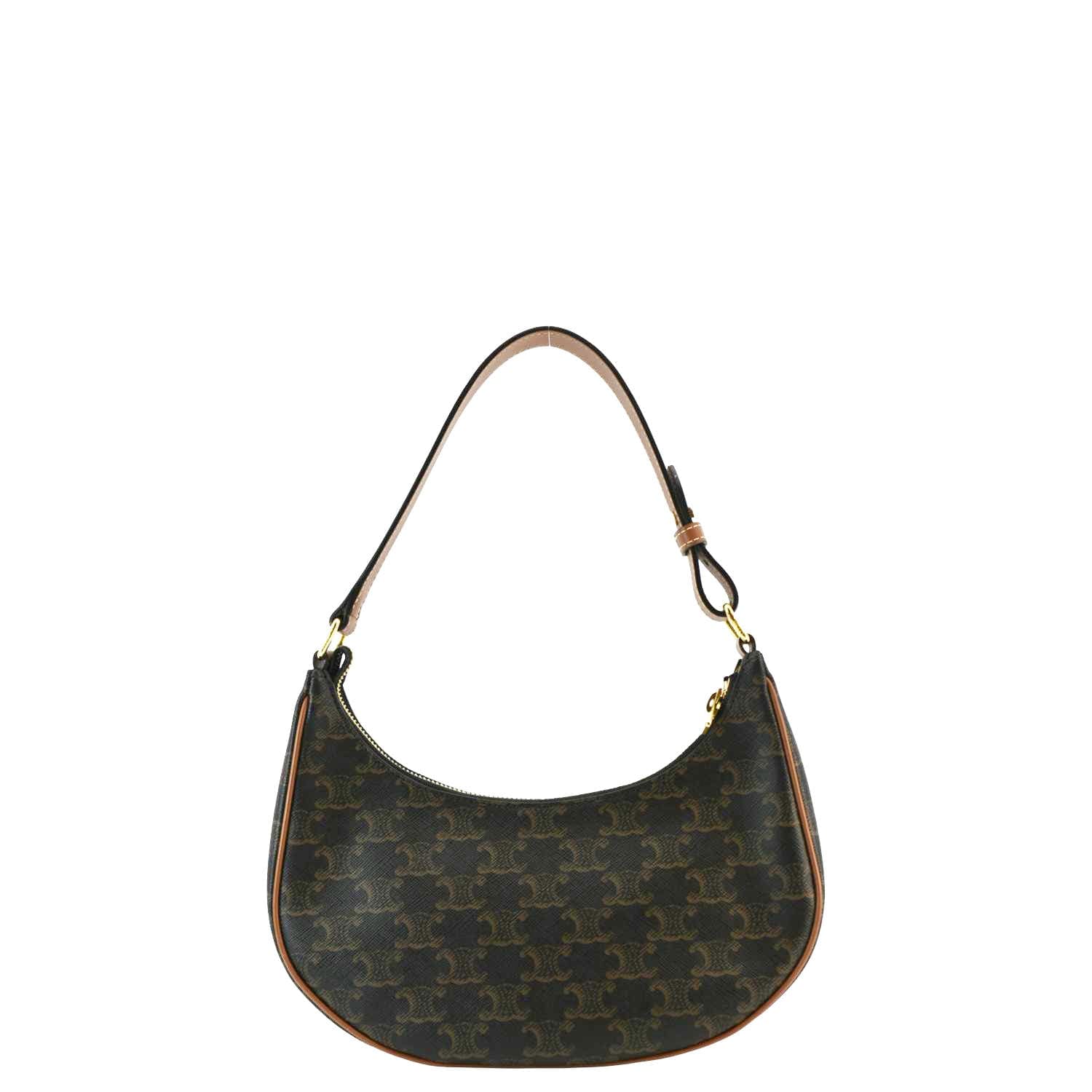 Ava Triomphe Calfskin Shoulder Bag Canvas Tan