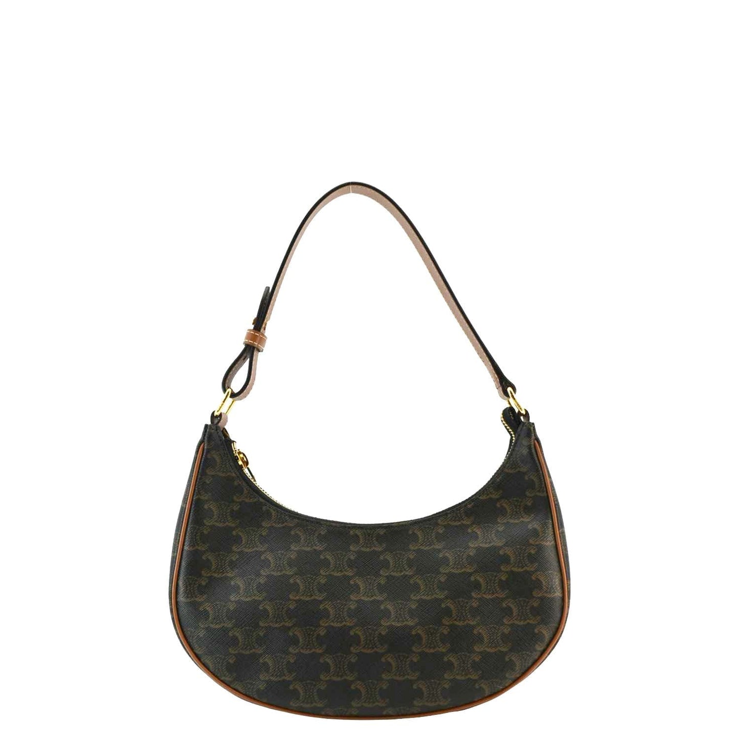 Ava Triomphe Calfskin Shoulder Bag Canvas Tan