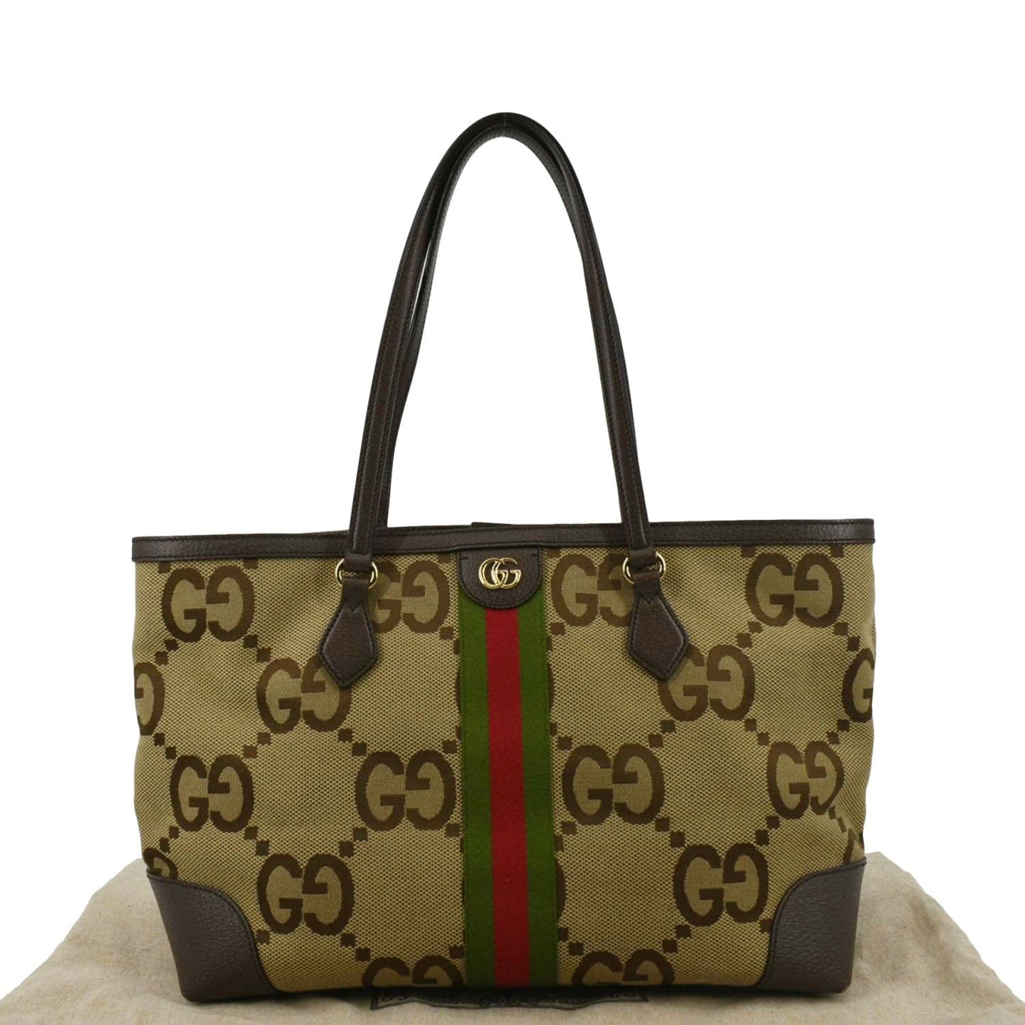 Gucci Ophidia Jumbo Supreme Tote Bag Canvas Beige Shoulder Bag