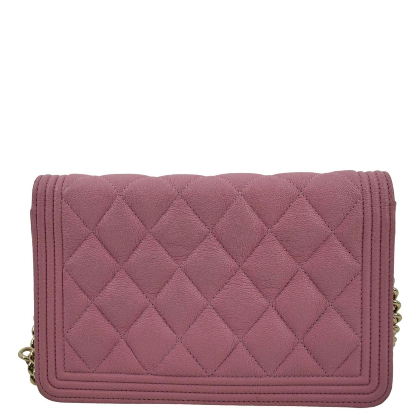 Chanel Boy Flap Quilted Leather Pink Travel Bag
