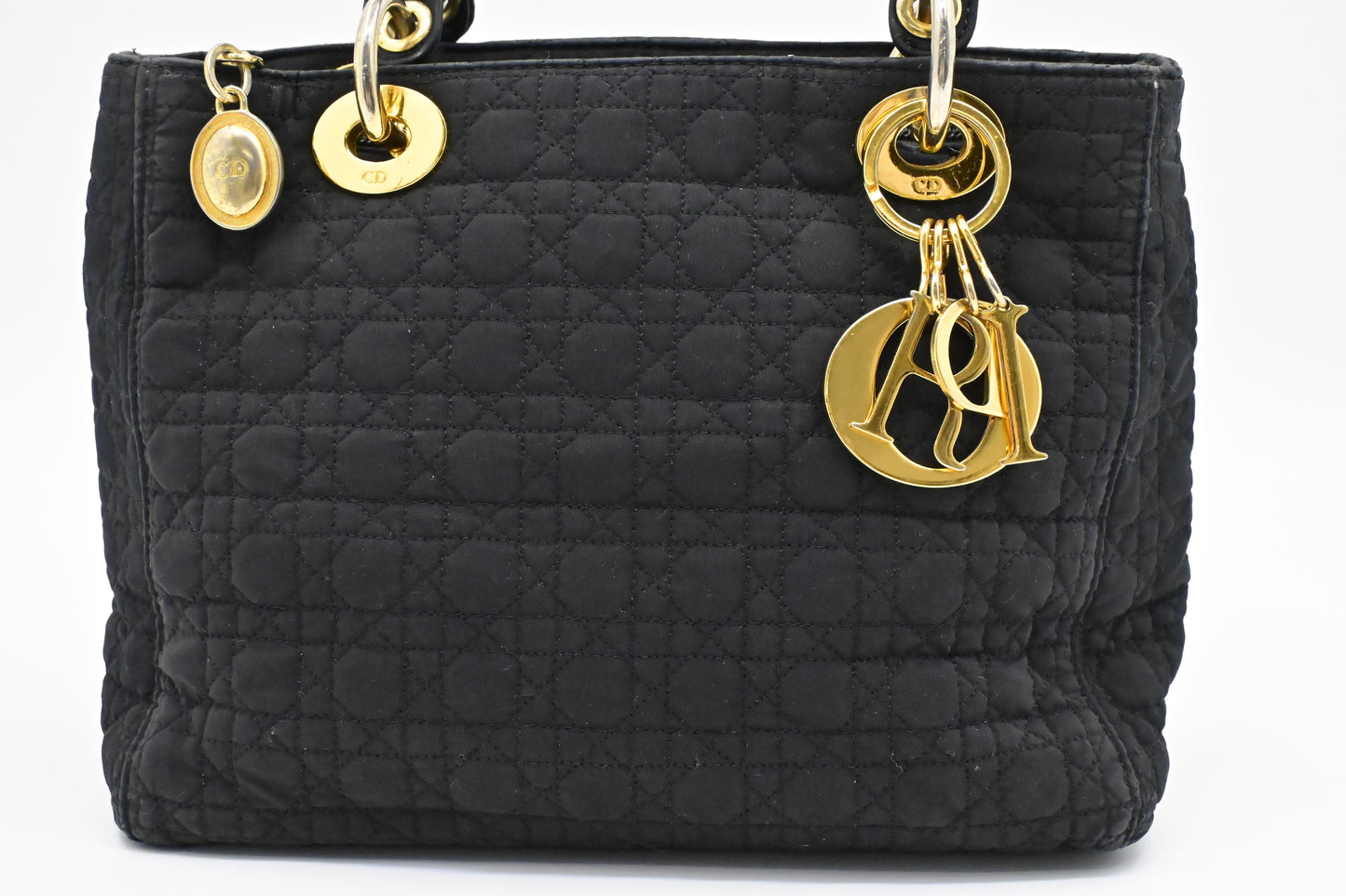 Dior Lady In Handbag Nylon Black Travel Bag