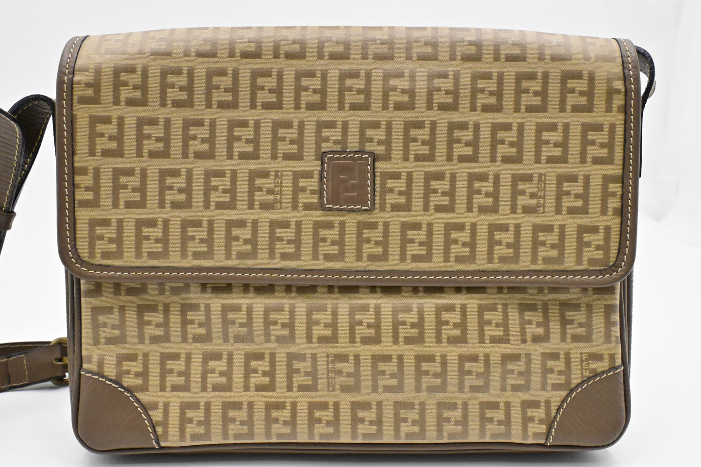 Fendi Crossbody In Zucchino Coated Canvas Crossbody Bag